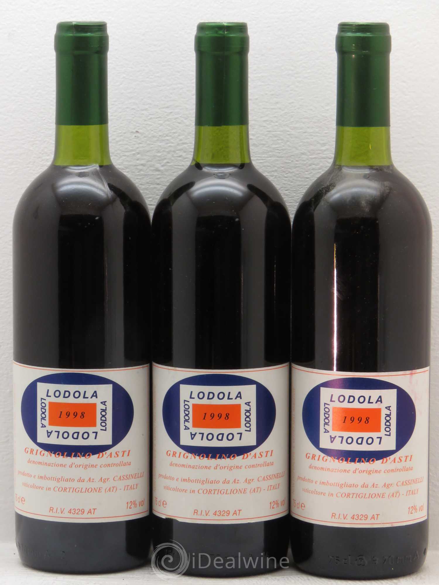 Italie lodola grignolino d'asti (sans prix de réserve) 1998 - Posten von 3 Flaschen - 0