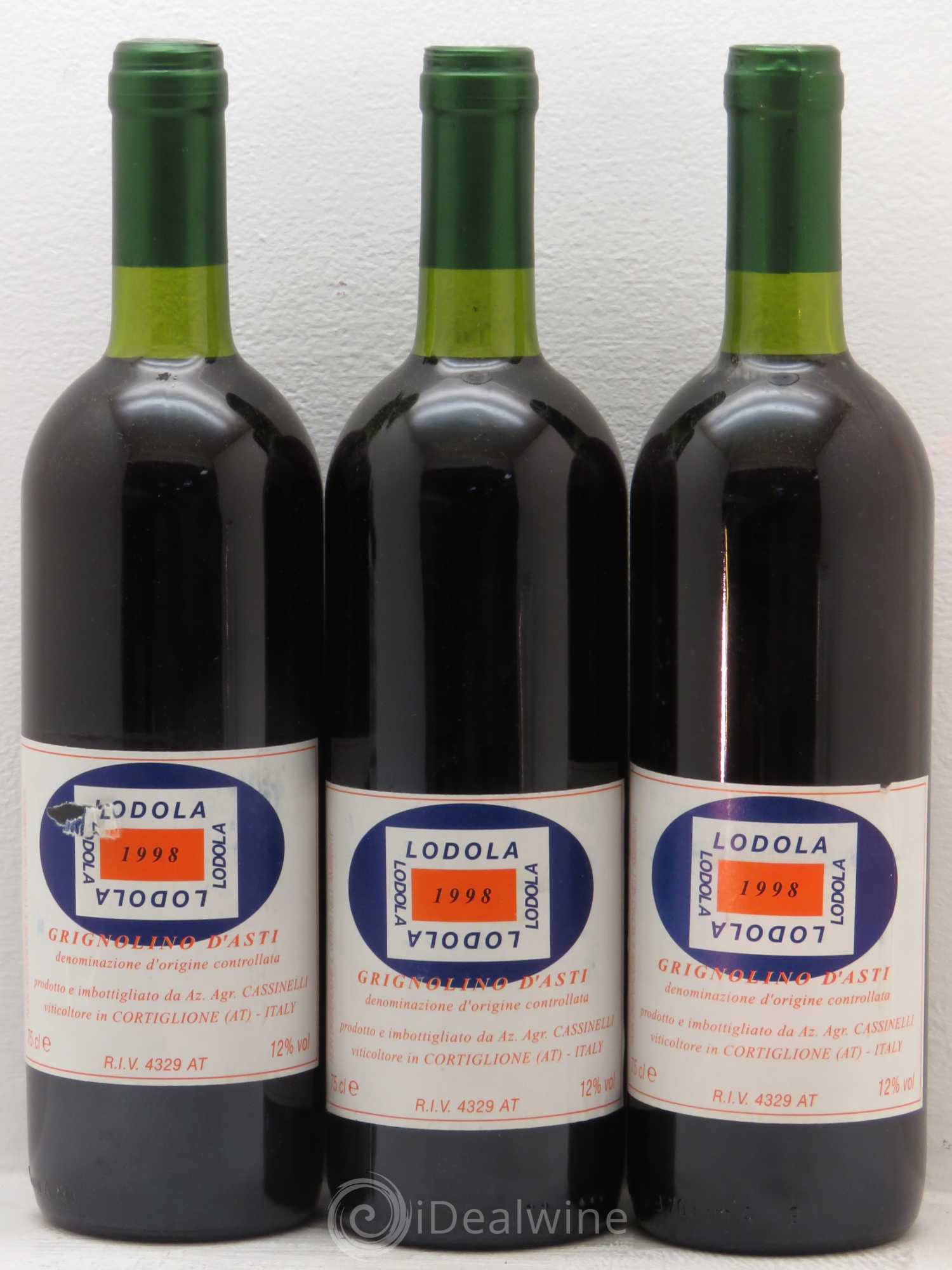 Italie lodola grignolino d'asti (sans prix de réserve) 1998 - Posten von 3 Flaschen - 0