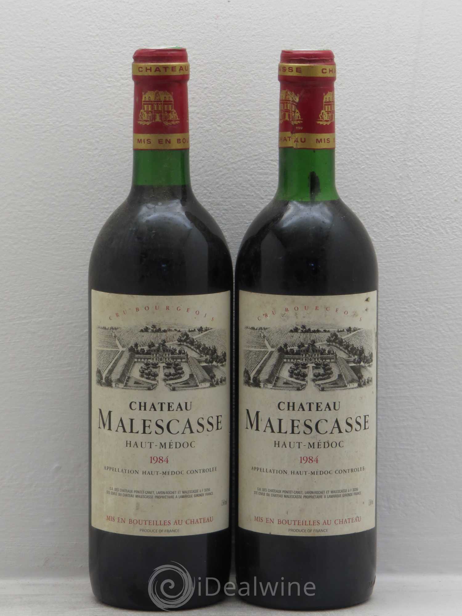 Château Malescasse Cru Bourgeois Exceptionnel (sans prix de réserve) 1984 - Lot de 2 bouteilles - 0
