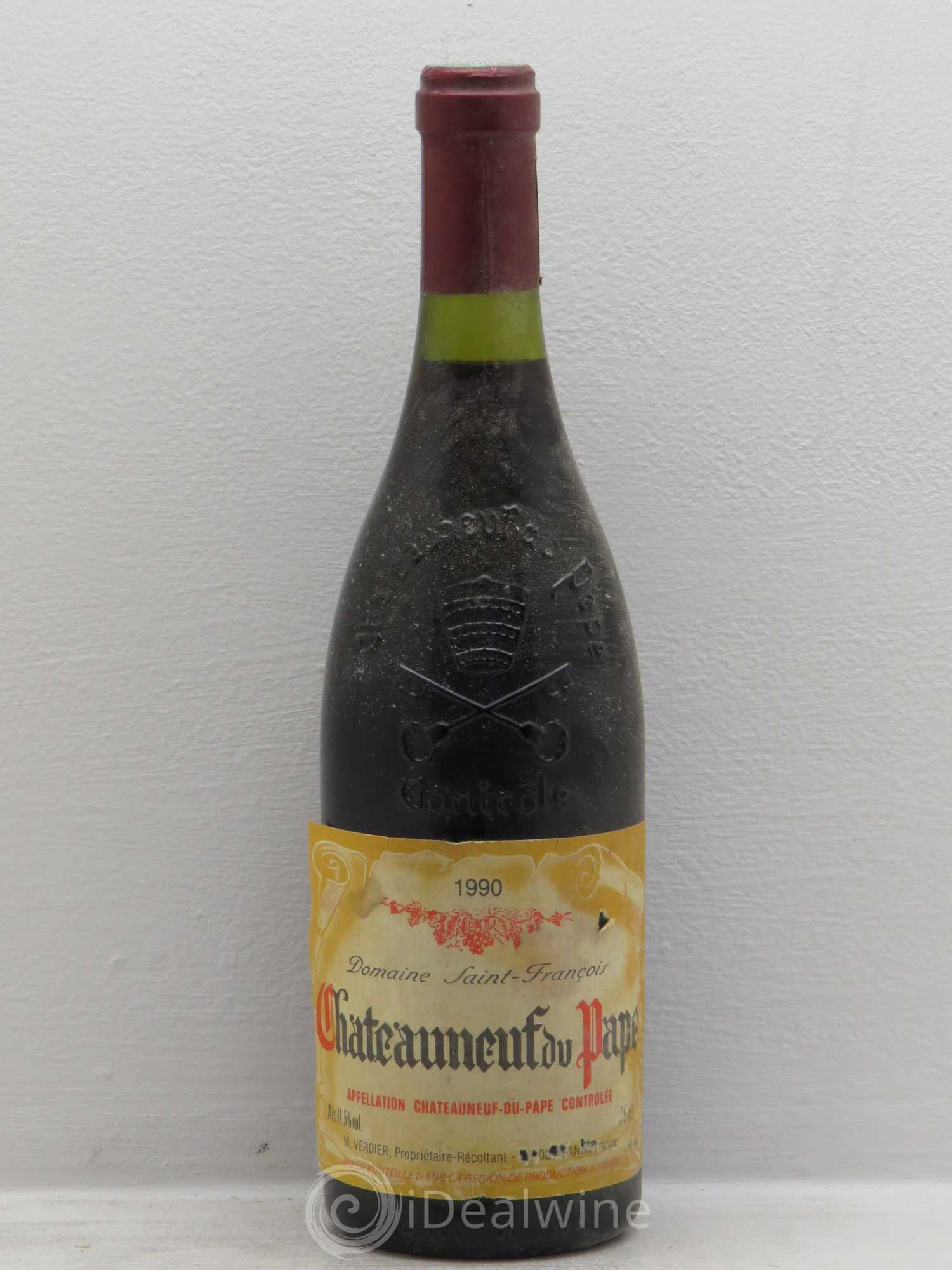 Châteauneuf-du-Pape domaine saint francois 1990 - Posten von 1 Flasche - 0