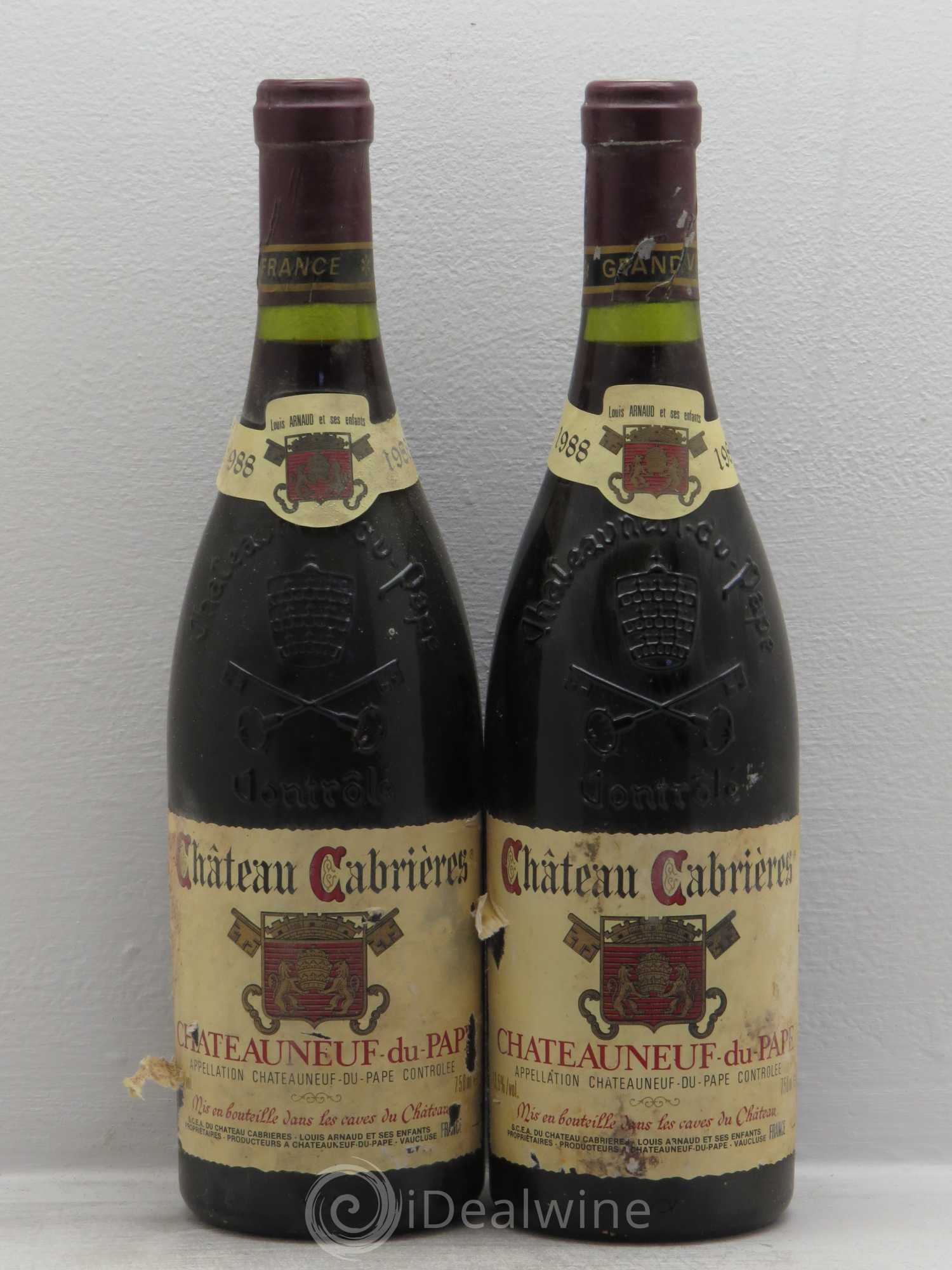 Châteauneuf-du-Pape Cabrieres 1988 - Lot de 2 bouteilles - 0