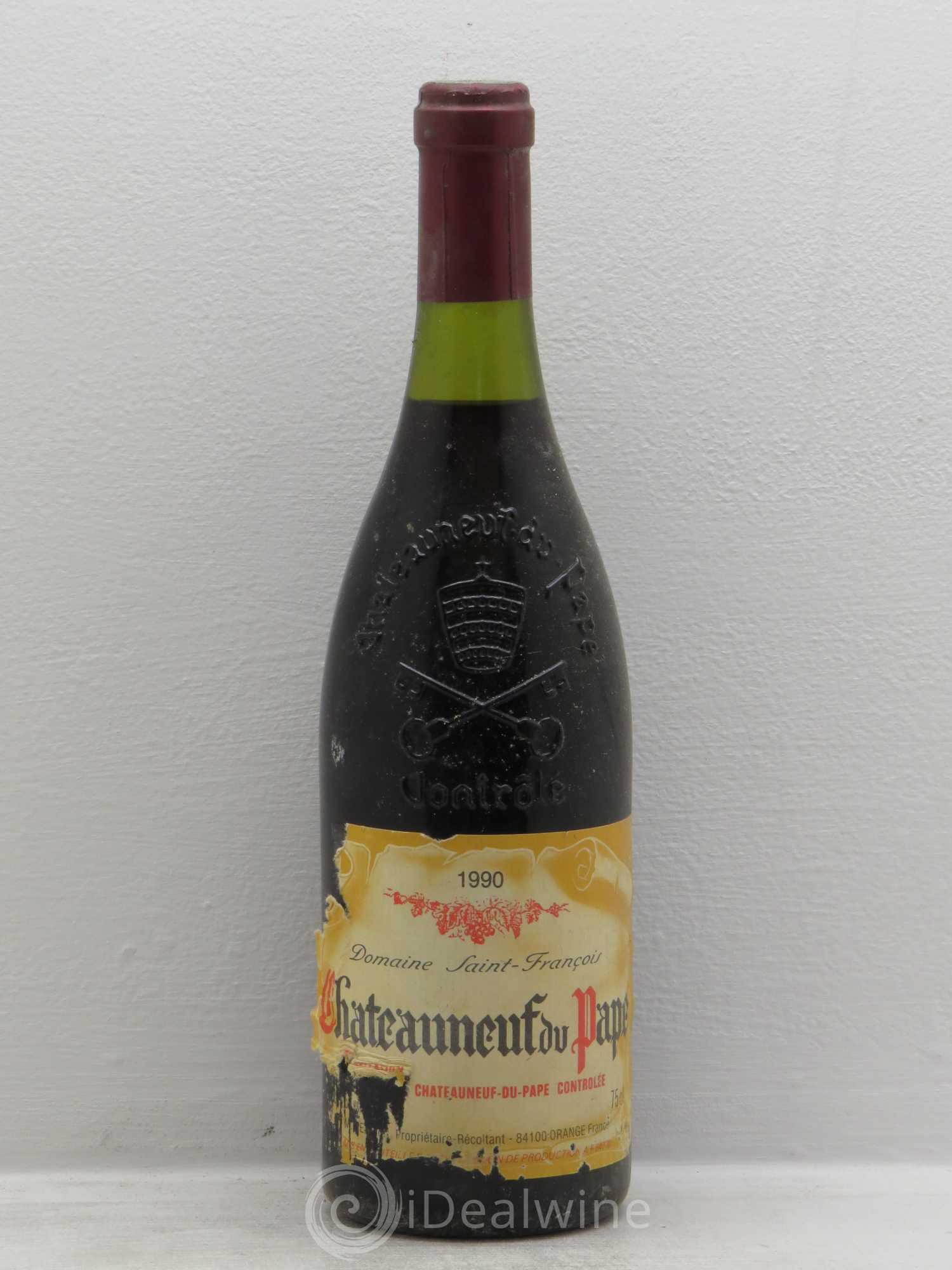 Châteauneuf-du-Pape domaine saint francois 1990 - Posten von 6 Flaschen - 0
