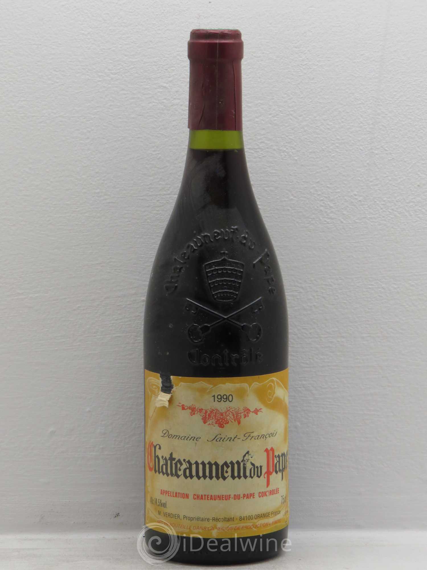 Châteauneuf-du-Pape domaine saint francois 1990 - Posten von 1 Flasche - 0