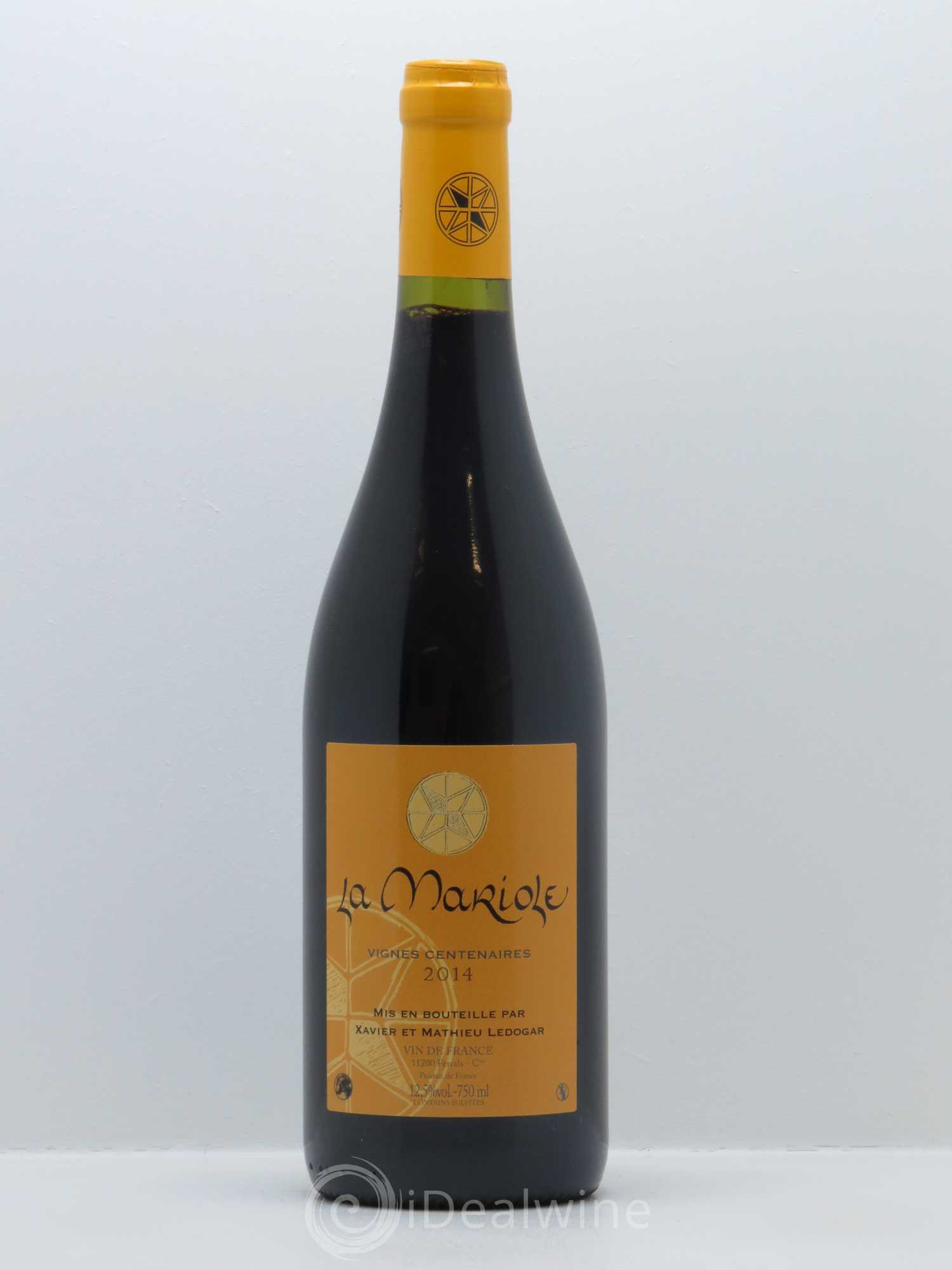 Vin de France La Mariole Xavier et Mathieu Ledogar 2014 - Lot de 1 bouteille - 0