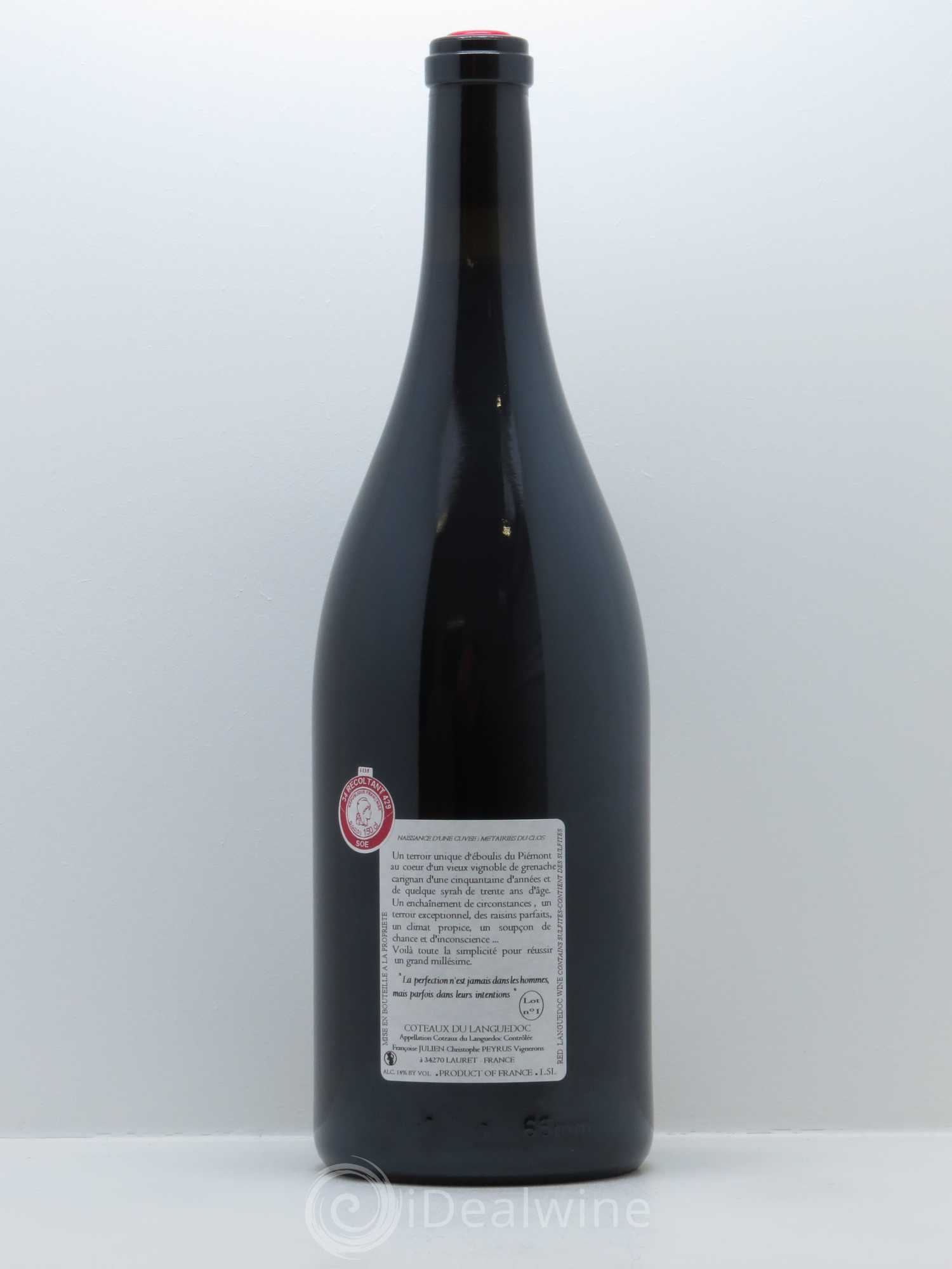 Pic Saint-Loup Les Métairies du Clos Vieilles Vignes Christophe Peyrus et Françoise Julien 2013 - Lot de 1 magnum - 1