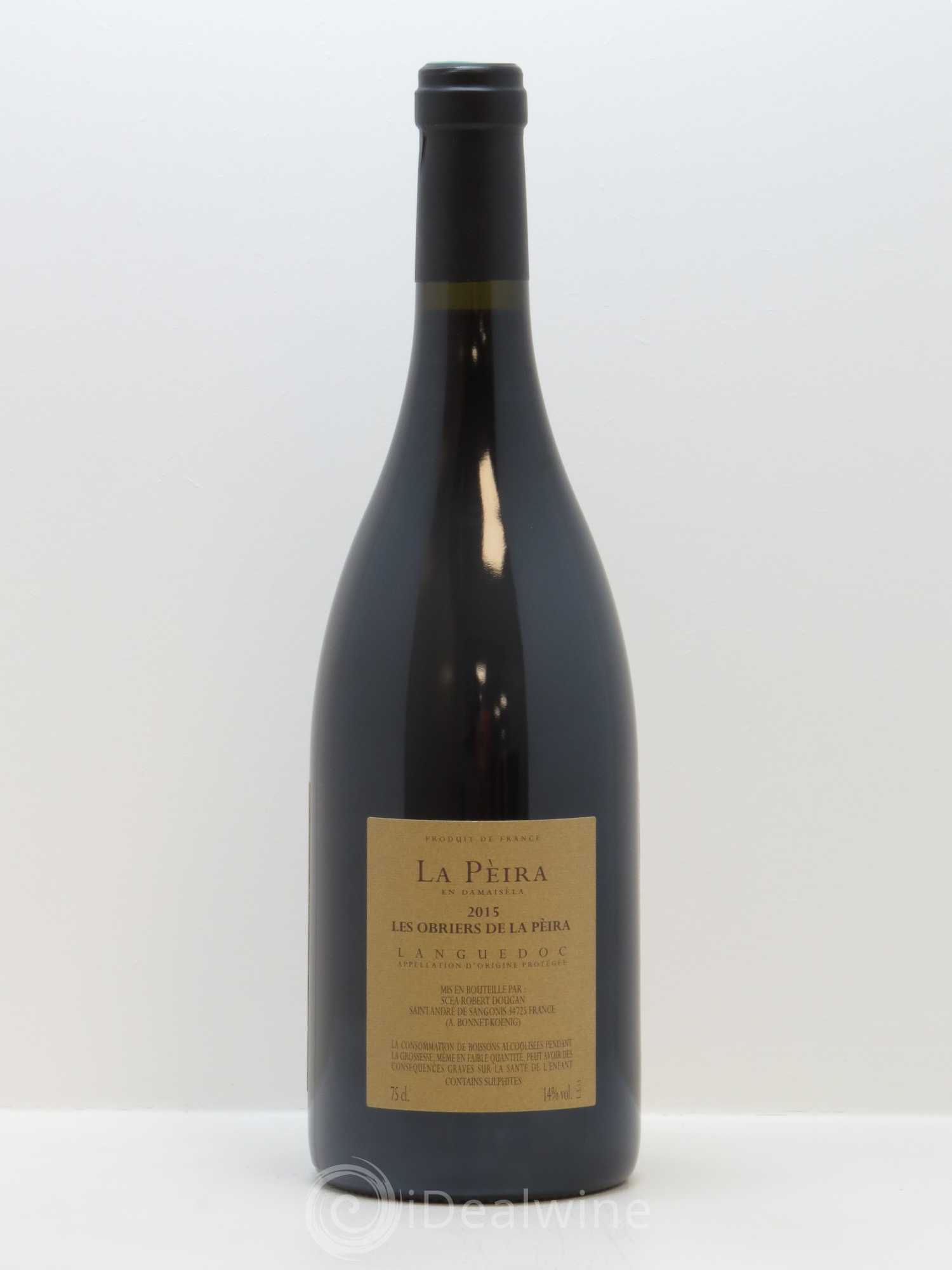 Terrasses du Larzac Domaine de La Pèira en Damaisèla Les Obriers de la Pèira Karine Ahton et Robert Dougan 2015 - Lot de 1 bouteille - 1