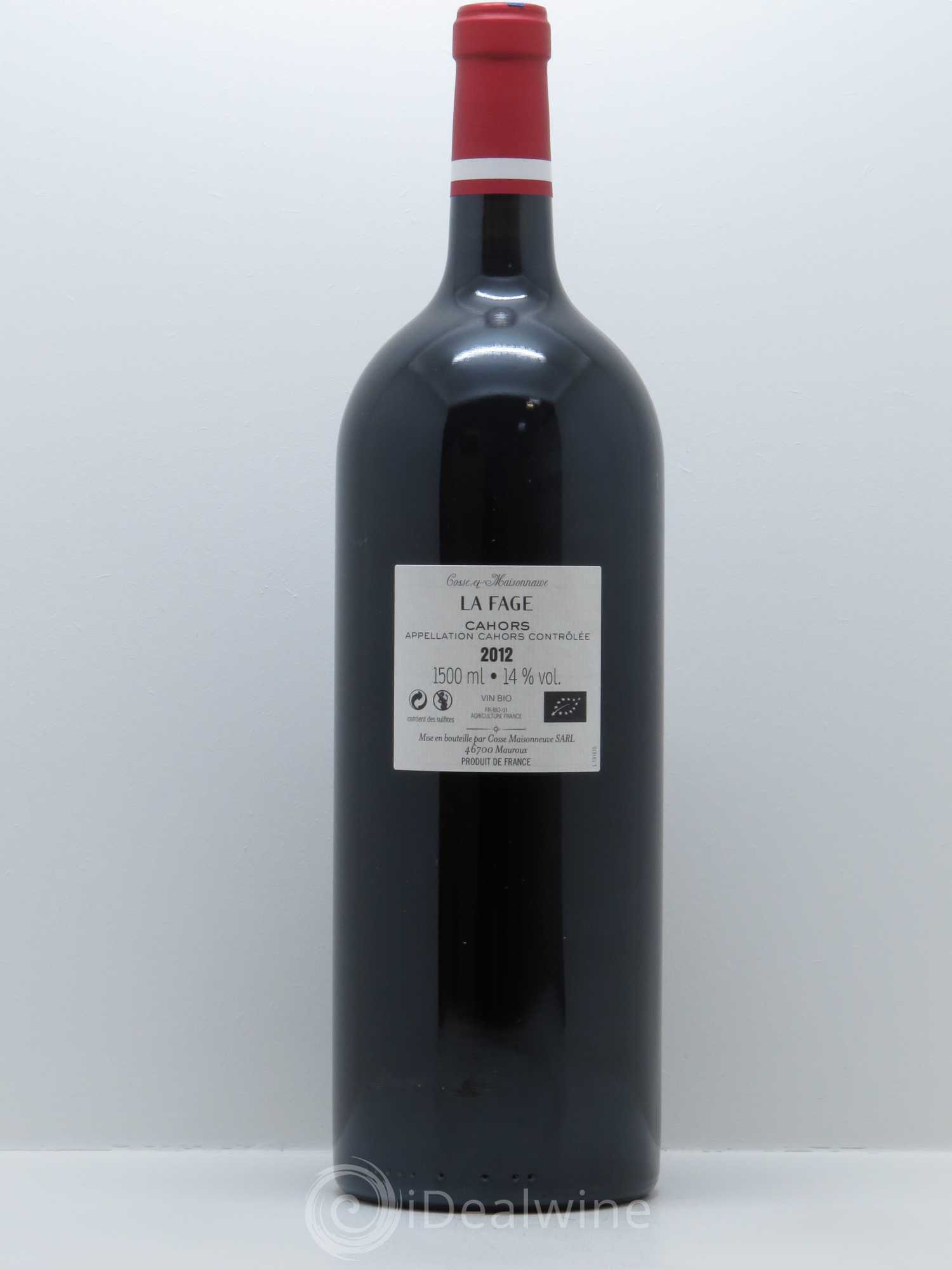 Cahors La Fage Cosse-Maisonneuve (Domaine) 2012 - Lot de 1 magnum - 1