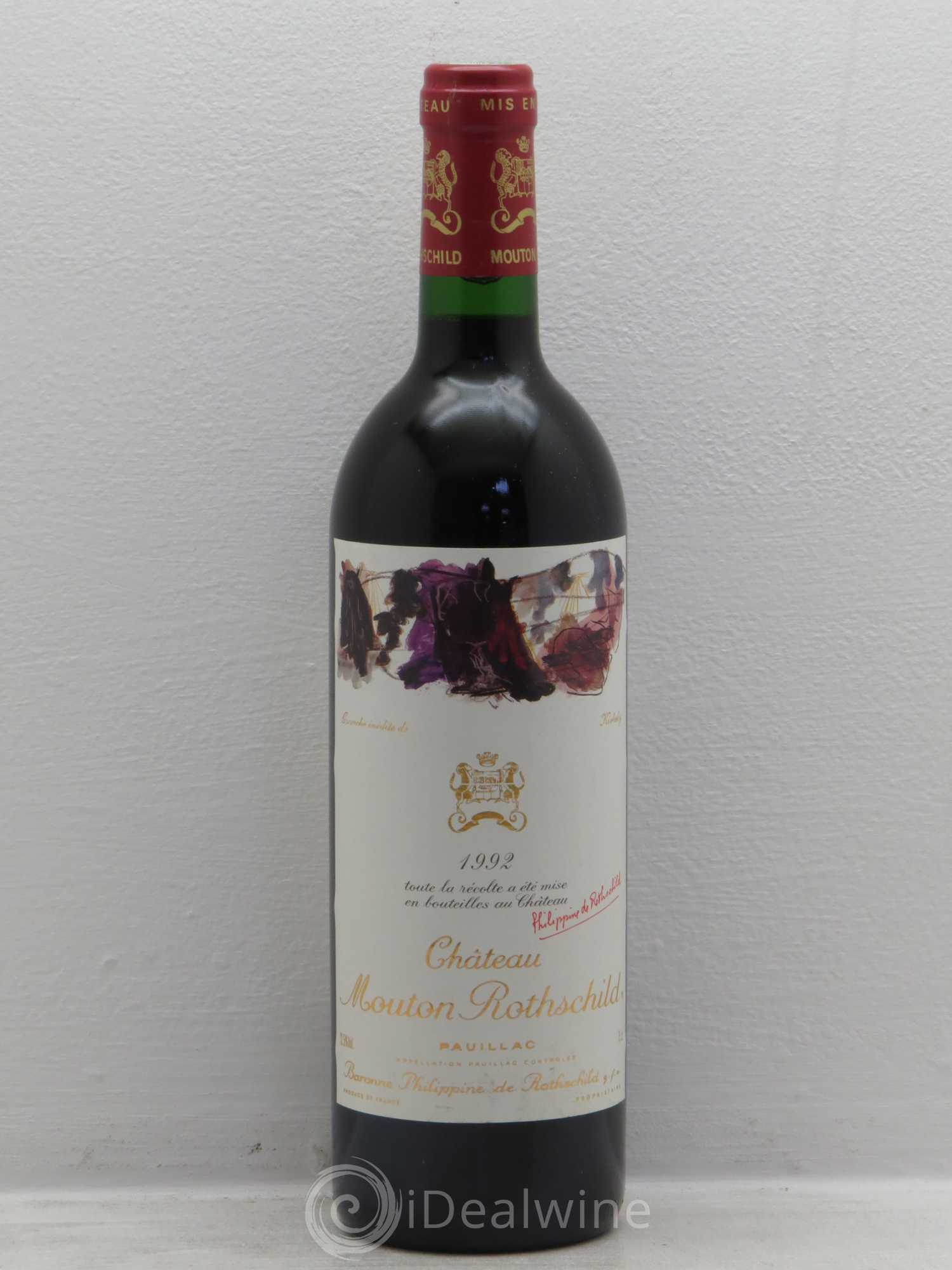 Château Mouton Rothschild 1er Grand Cru Classé 1992 - Lot de 1 bouteille - 0