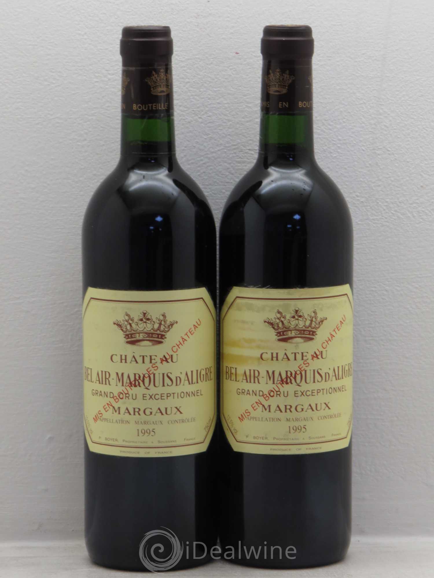 Château Bel Air Marquis d'Aligre 1995 - Lot de 2 bouteilles - 0