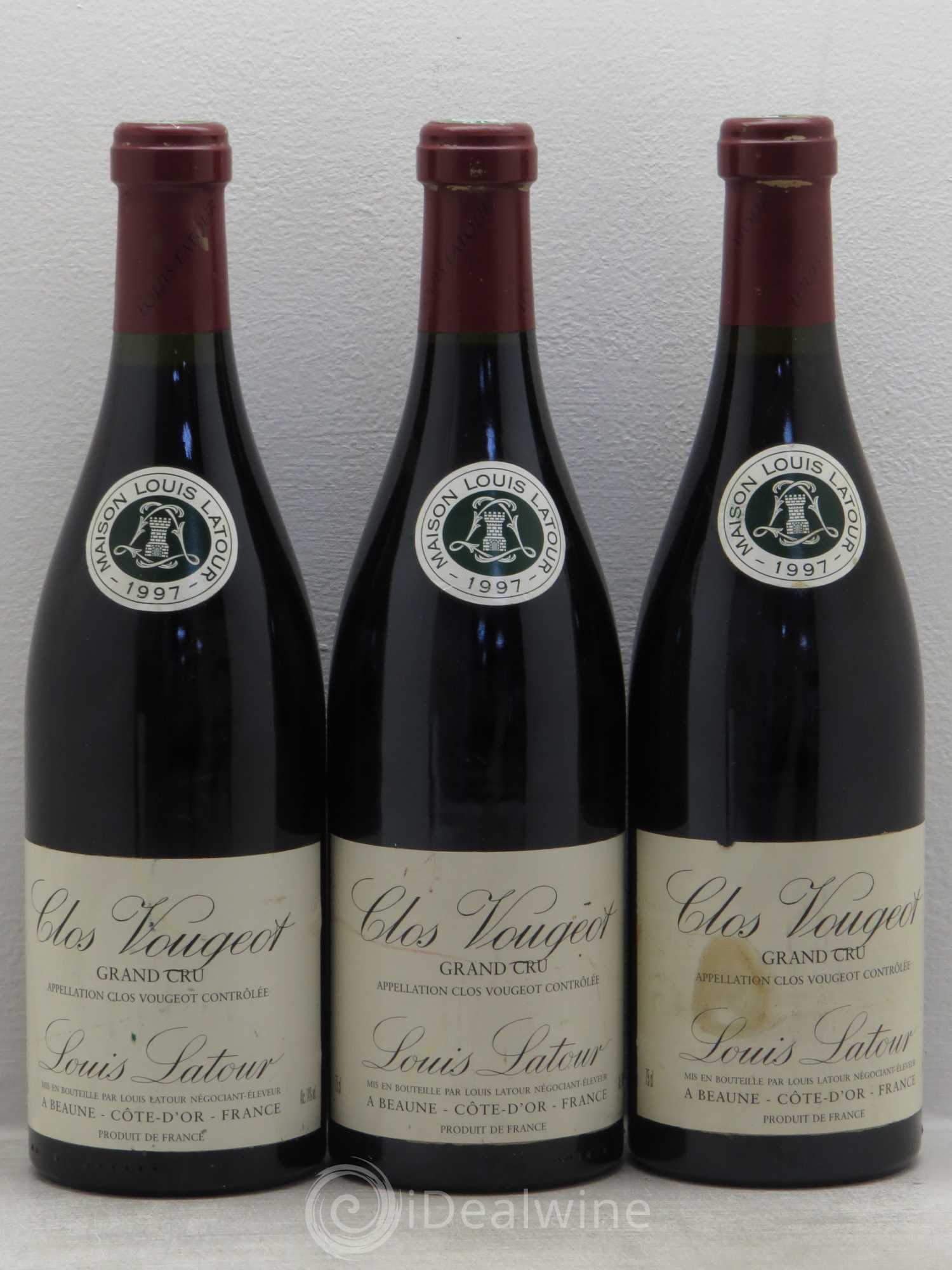 Clos de Vougeot Grand Cru 1997 - Lot de 3 bouteilles - 0