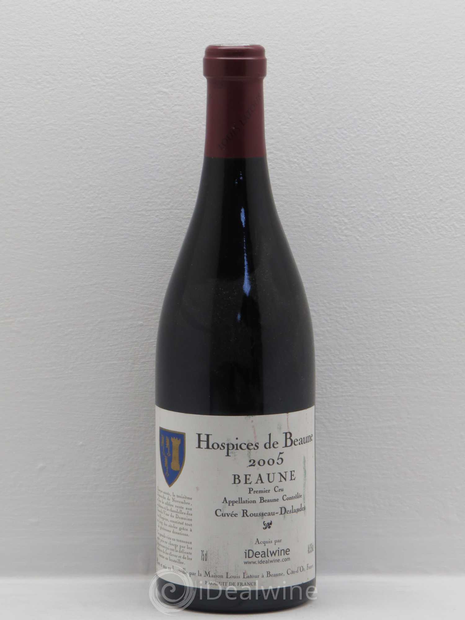 Beaune 1er Cru Cuvée Rousseau-Deslandes Hospices de Beaune 2005 - Lot de 6 bouteilles - 0