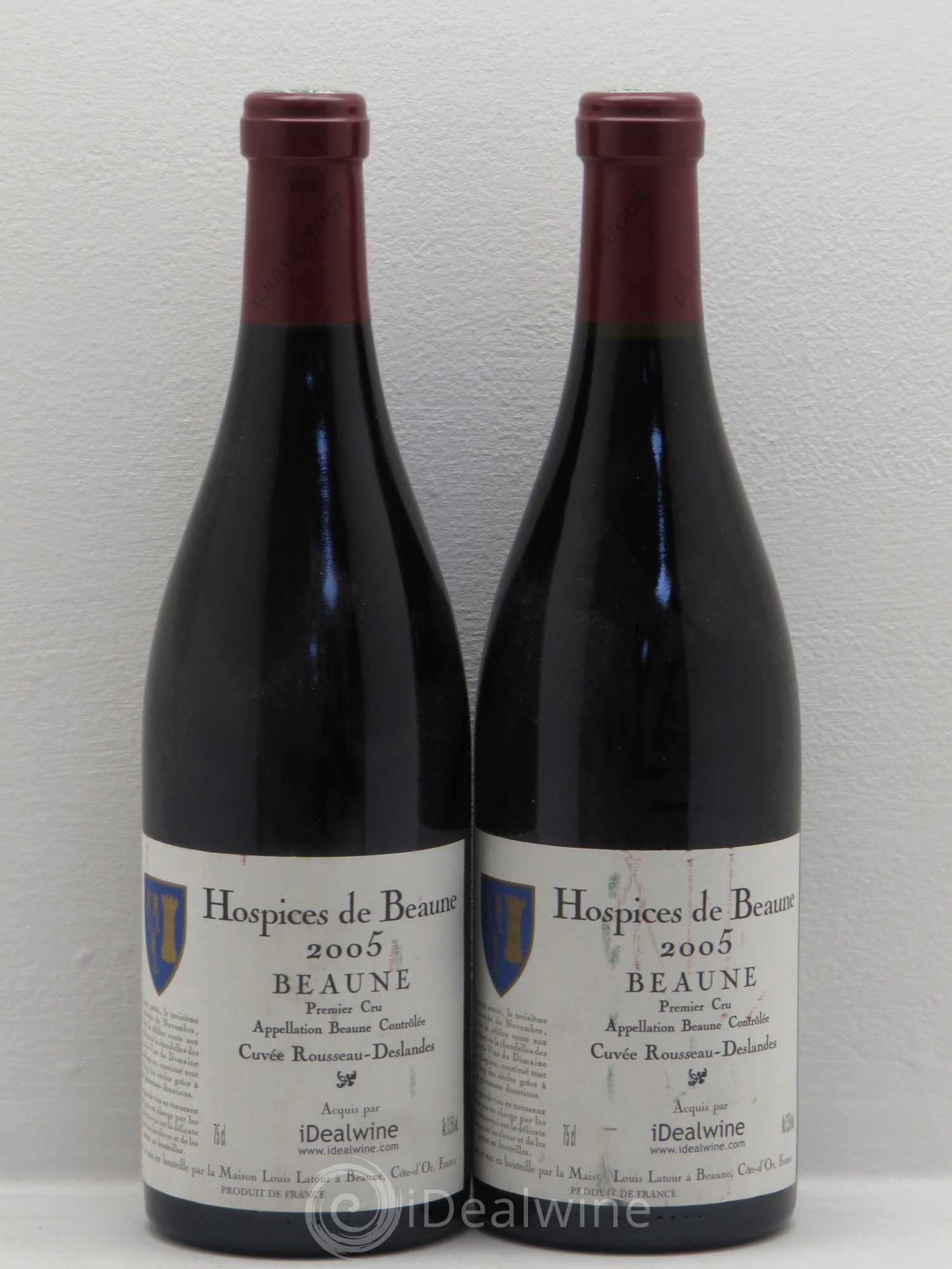Beaune 1er Cru Cuvée Rousseau-Deslandes Hospices de Beaune 2005 - Lot de 2 bouteilles - 0