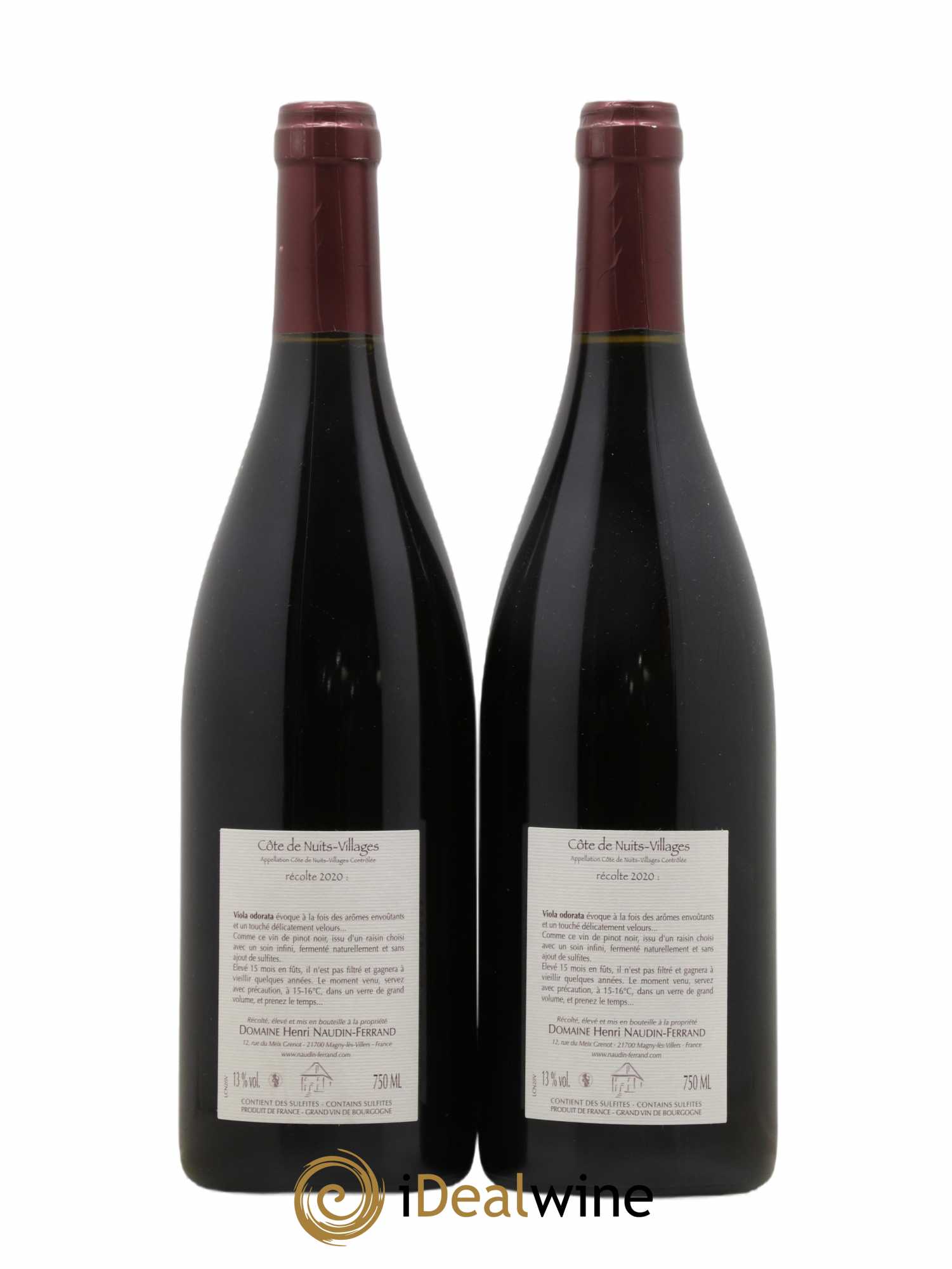 Côte de Nuits-Villages Viola Odorata Claire Naudin 2020 - Lot de 2 bouteilles - 1