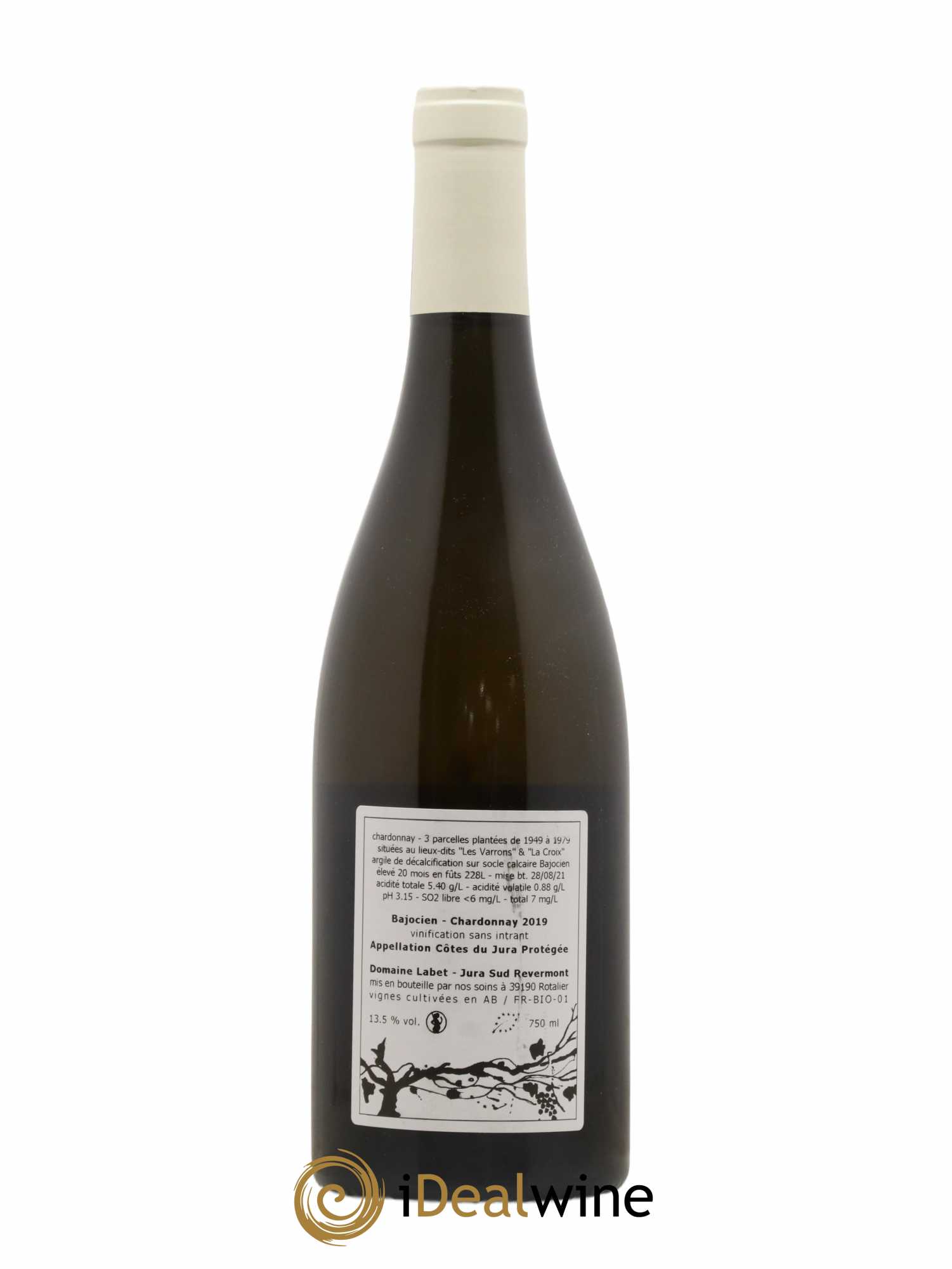 Côtes du Jura Chardonnay Bajocien Romain - Julien  - Charline Labet Chardonnay Bajocien Labet 2019 - Lot de 1 bouteille - 1