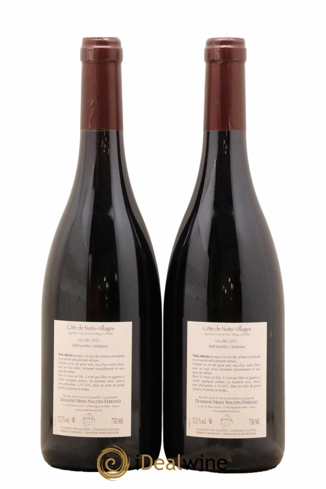 Côte de Nuits-Villages Viola Odorata Naudin-Ferrand (Domaine)  2021 - Lotto di 2 bottiglie - 1