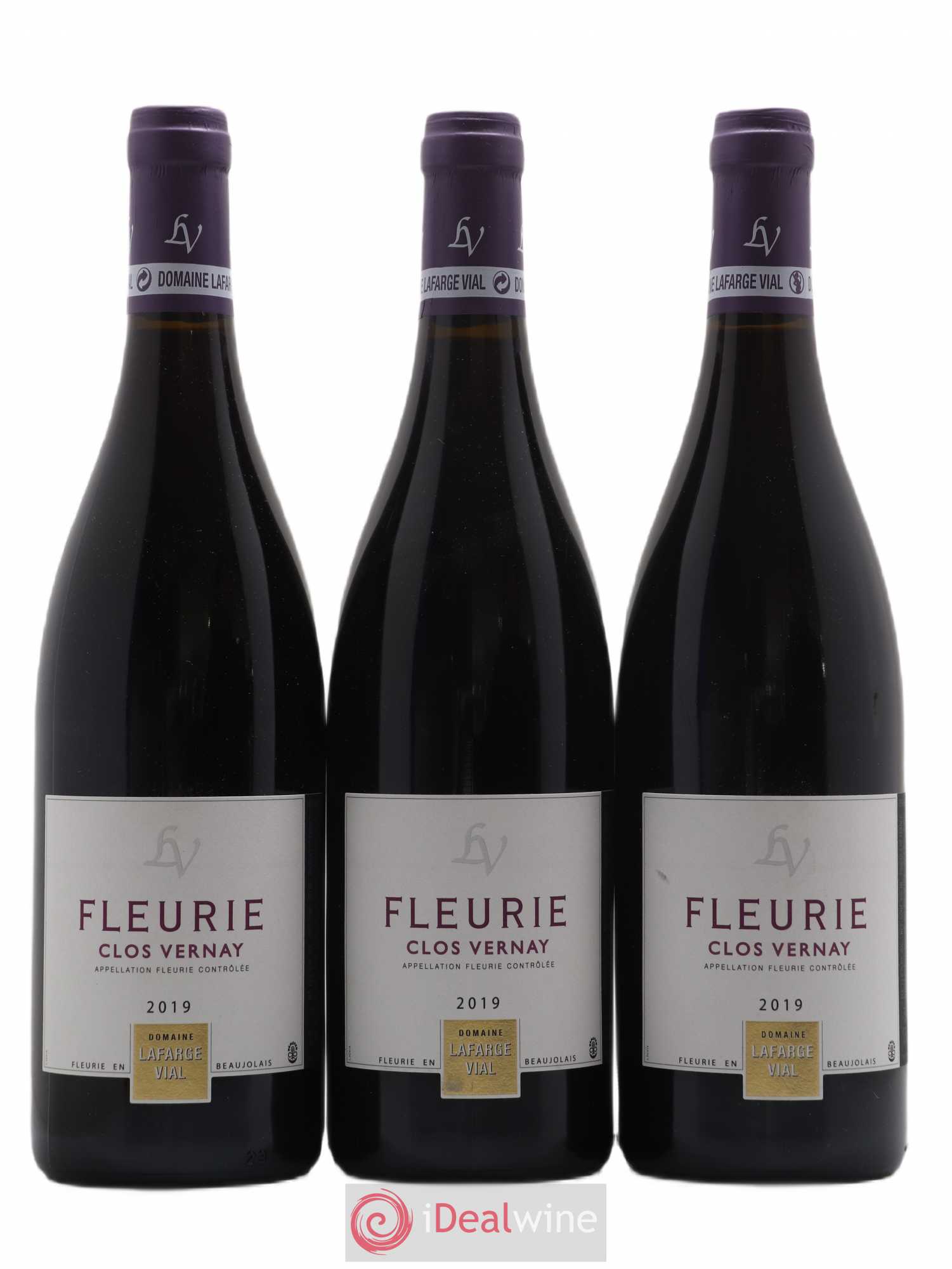 Fleurie Clos Vernay Lafarge Vial 2019 - Posten von 3 Flaschen - 0