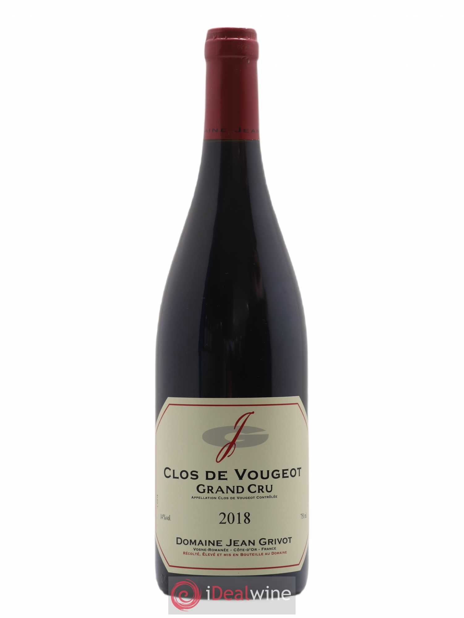 Clos de Vougeot Grand Cru Jean Grivot 2018 - Lot de 1 bouteille - 0