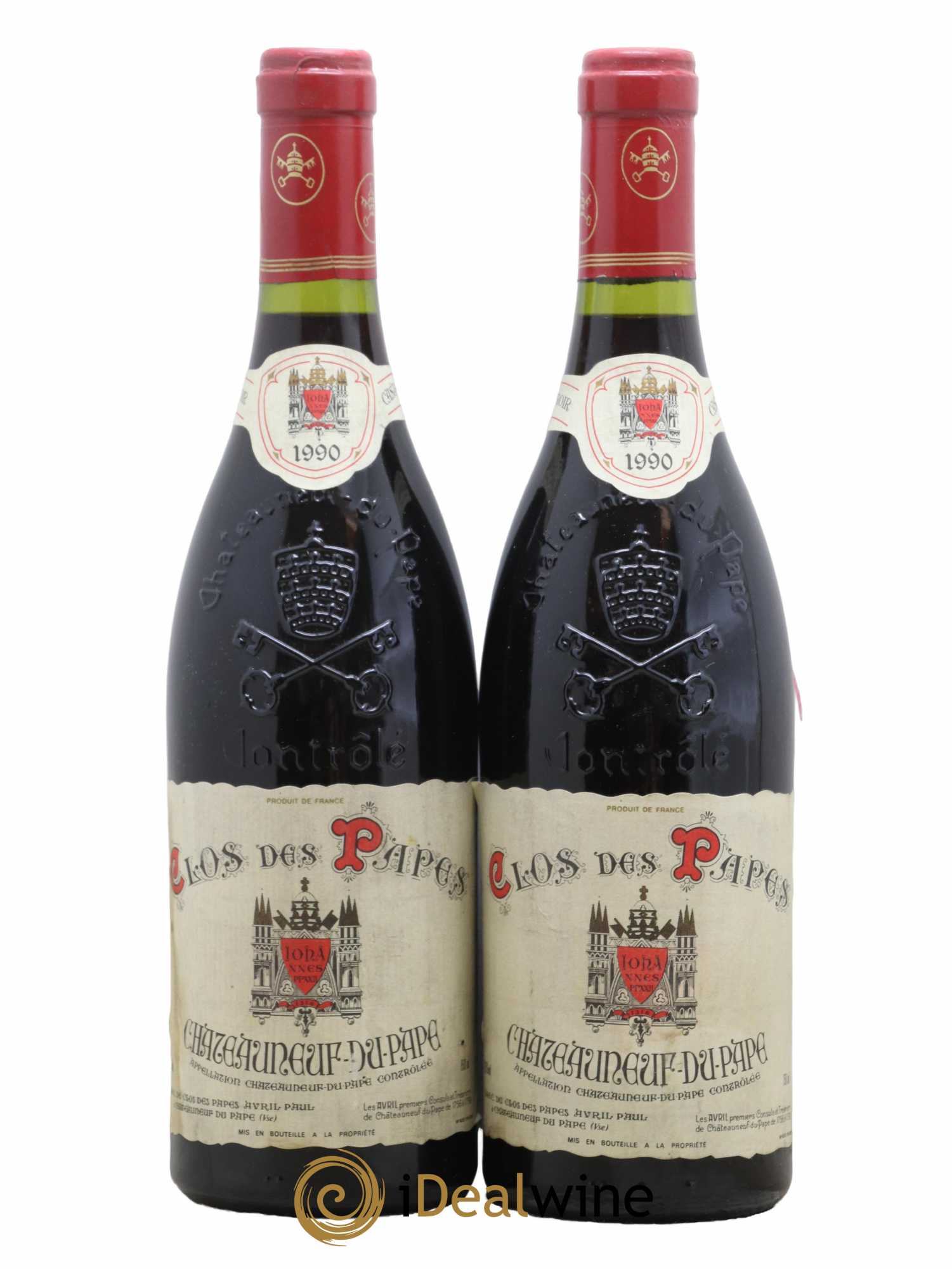 Châteauneuf-du-Pape Clos des Papes - Paul Avril 1990 - Lot de 2 bouteilles - 0