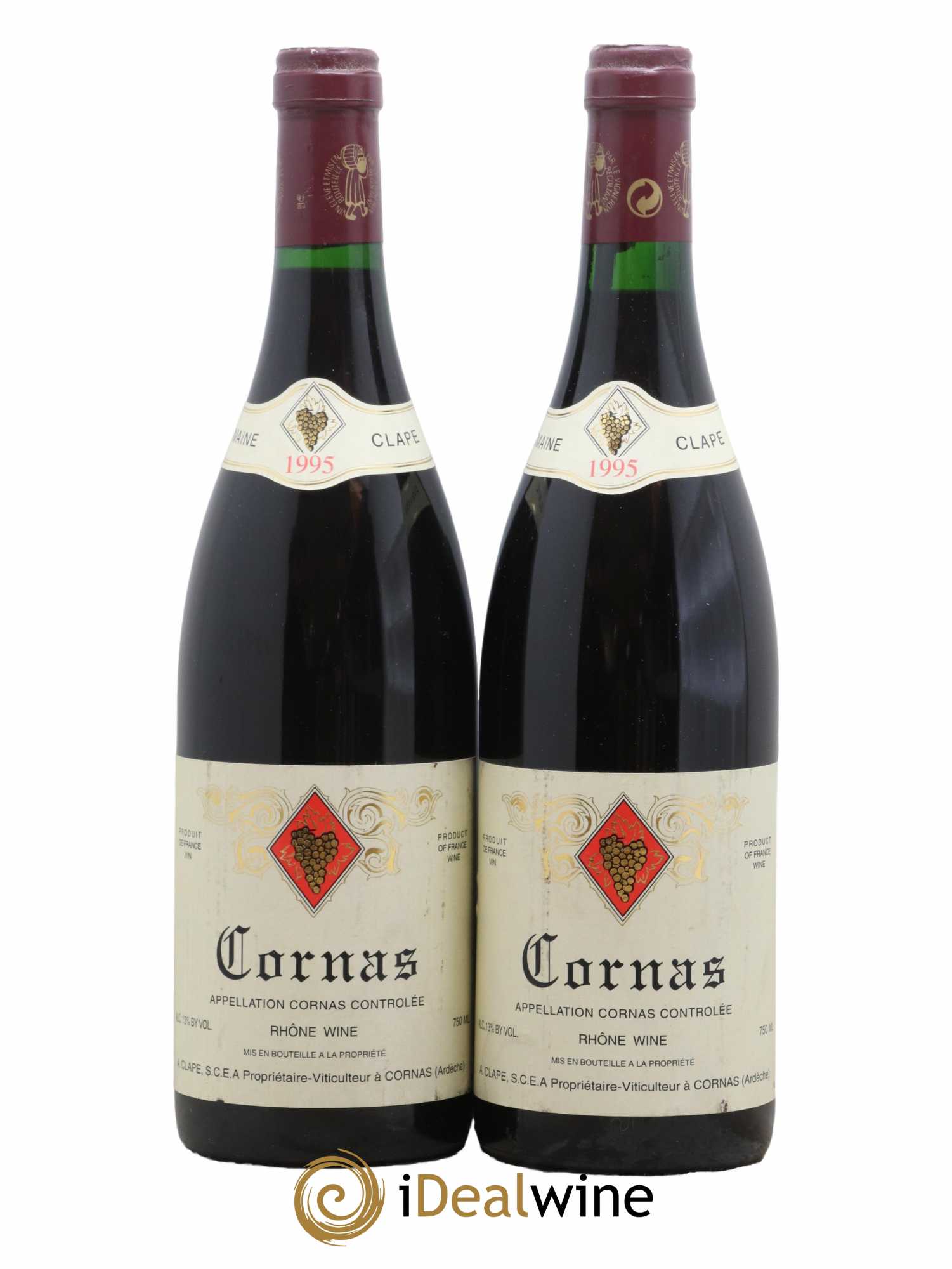 Cornas Auguste Clape 1995 - Lot de 2 bouteilles - 0