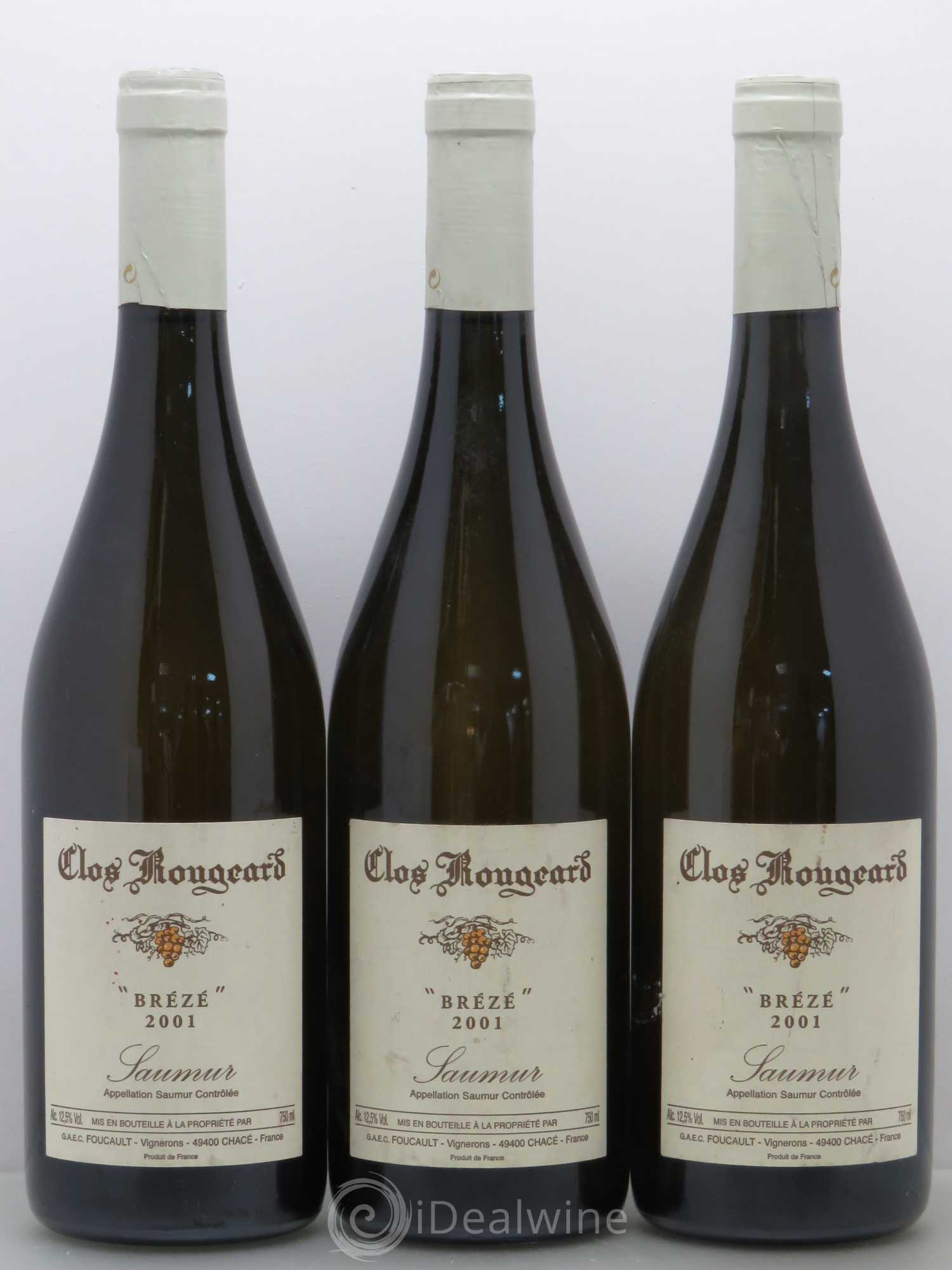 Saumur Brézé Clos Rougeard 2001 - Lot de 3 bouteilles - 0