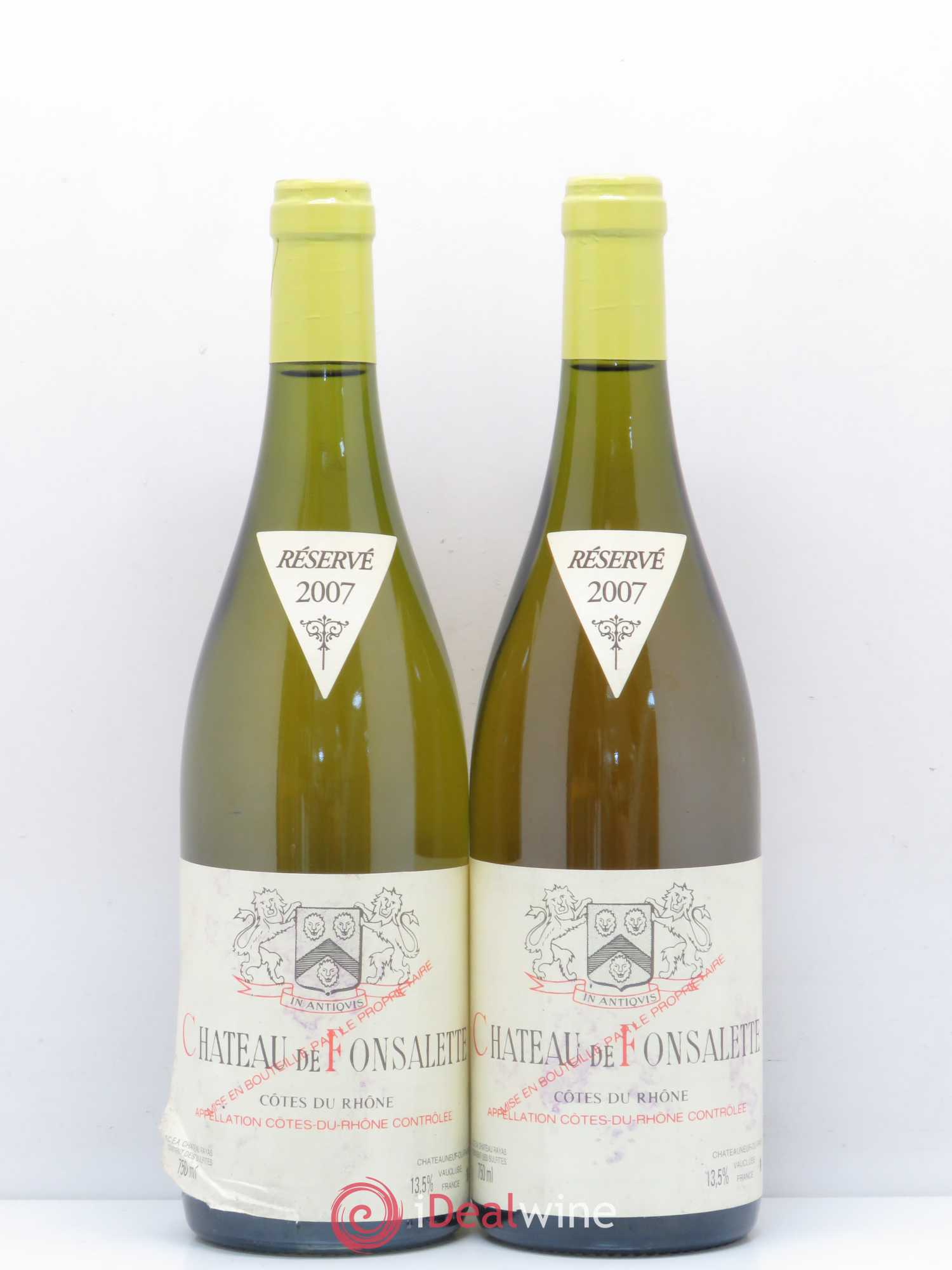 Côtes-du-Rhône Château de Fonsalette Emmanuel Reynaud 2007 - Lot de 2 bouteilles - 0