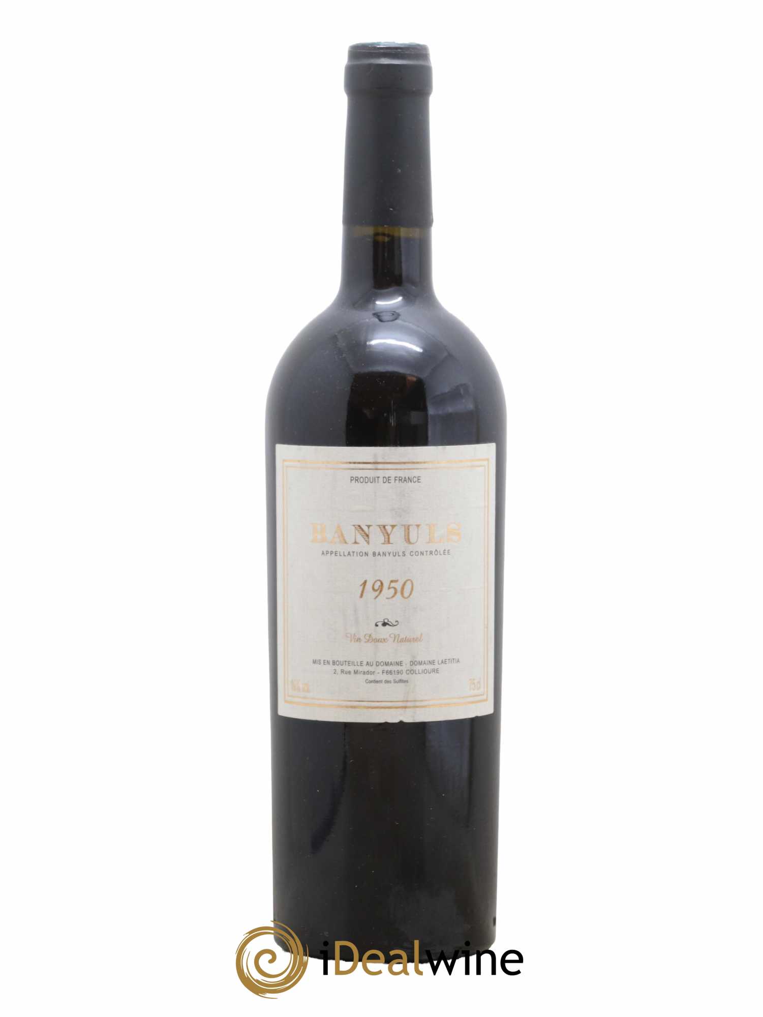 Banyuls Domaine Laetitia 1950 - Lot de 1 bouteille - 0