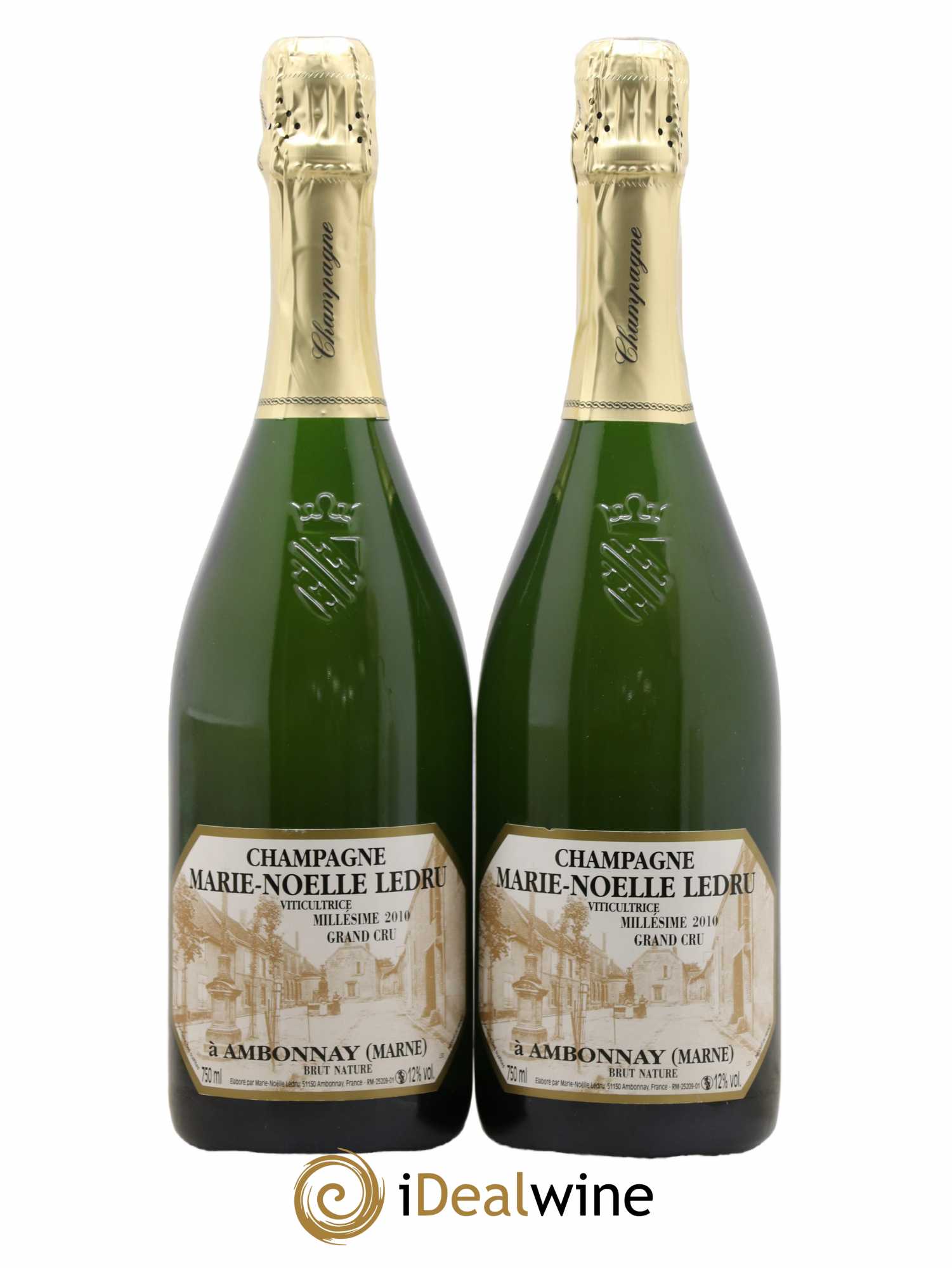 Champagne Brut Nature Grand Cru Marie-Nëlle Ledru 2010 - Posten von 2 Flaschen - 0