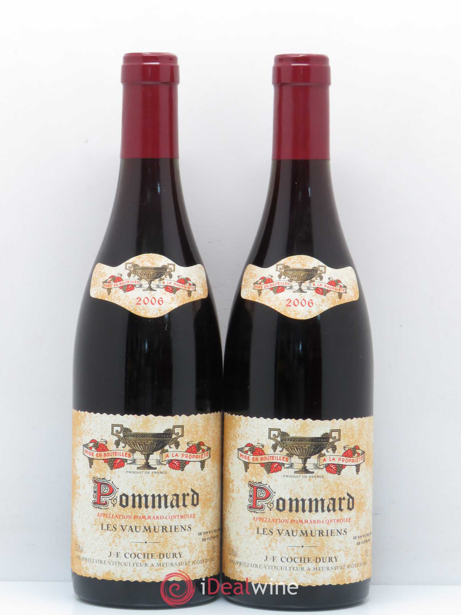 Pommard les Vaumuriens Coche Dury (Domaine) 2006 - Lot de 2 bouteilles - 0