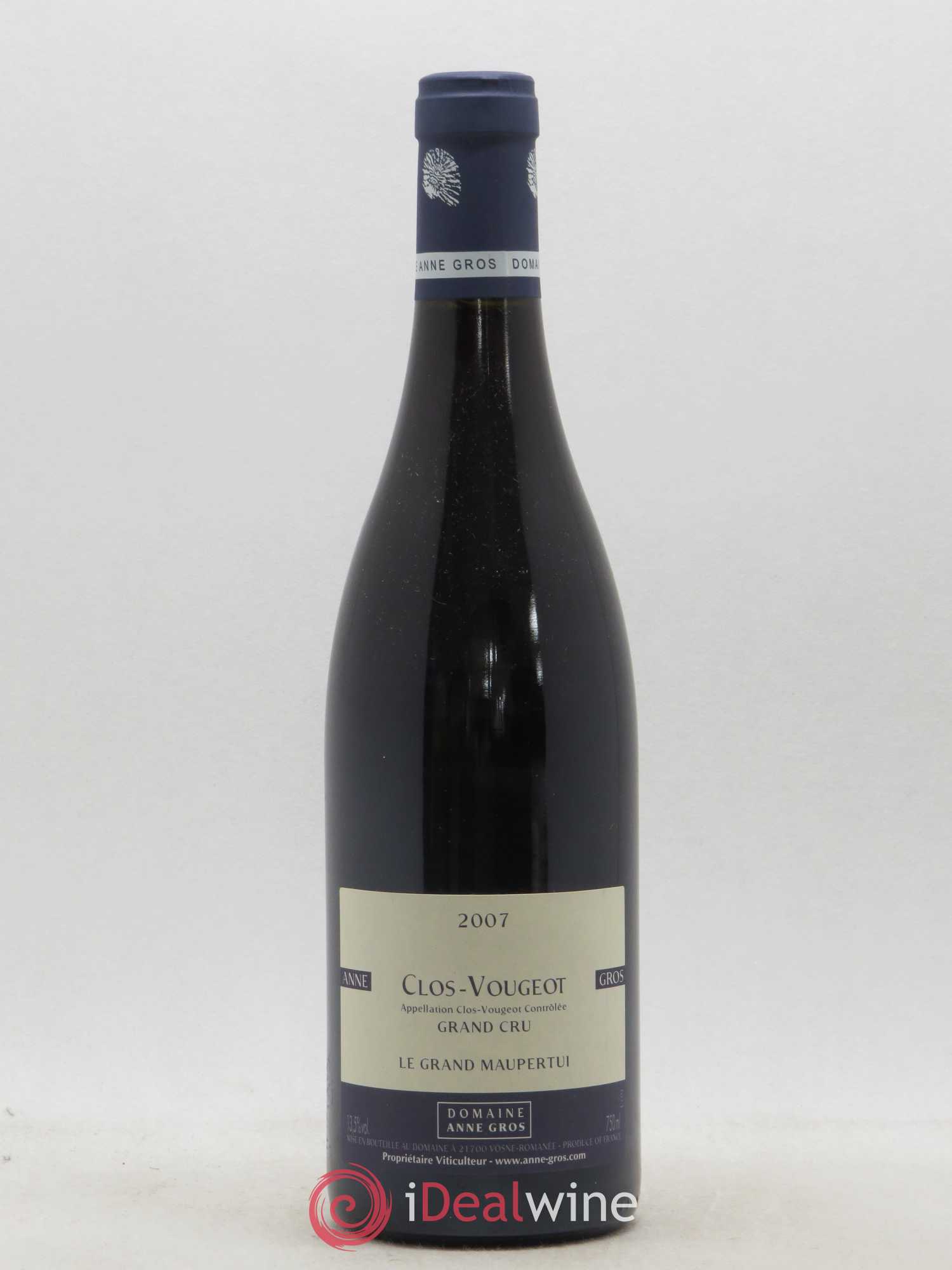 Clos de Vougeot Grand Cru Le Grand Maupertui Anne Gros 2007 - Lot de 1 bouteille - 0