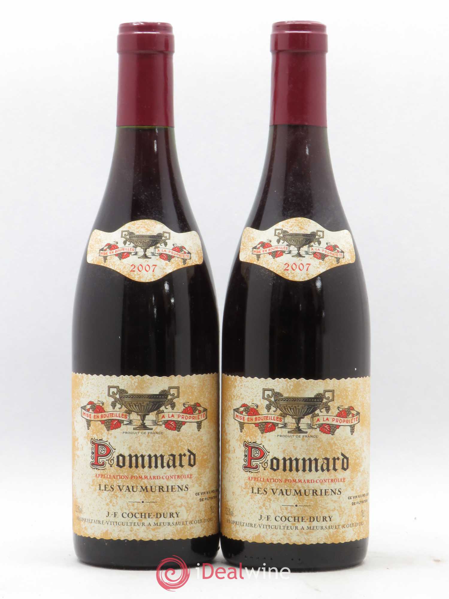 Pommard les Vaumuriens Coche Dury (Domaine) 2007 - Lot de 2 bouteilles - 0