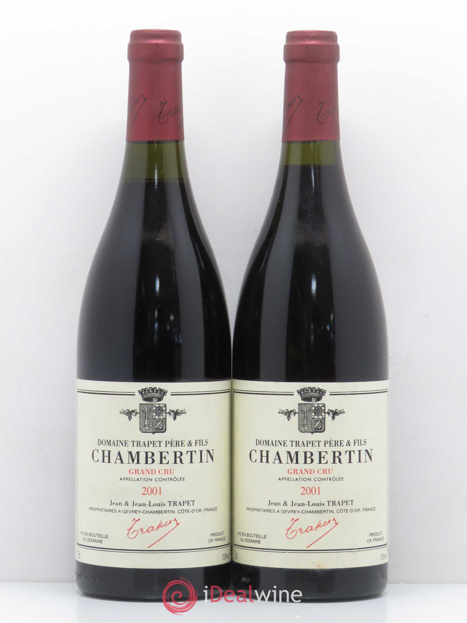 Chambertin Grand Cru Domaine Trapet 2001 - Lot de 2 bouteilles - 0