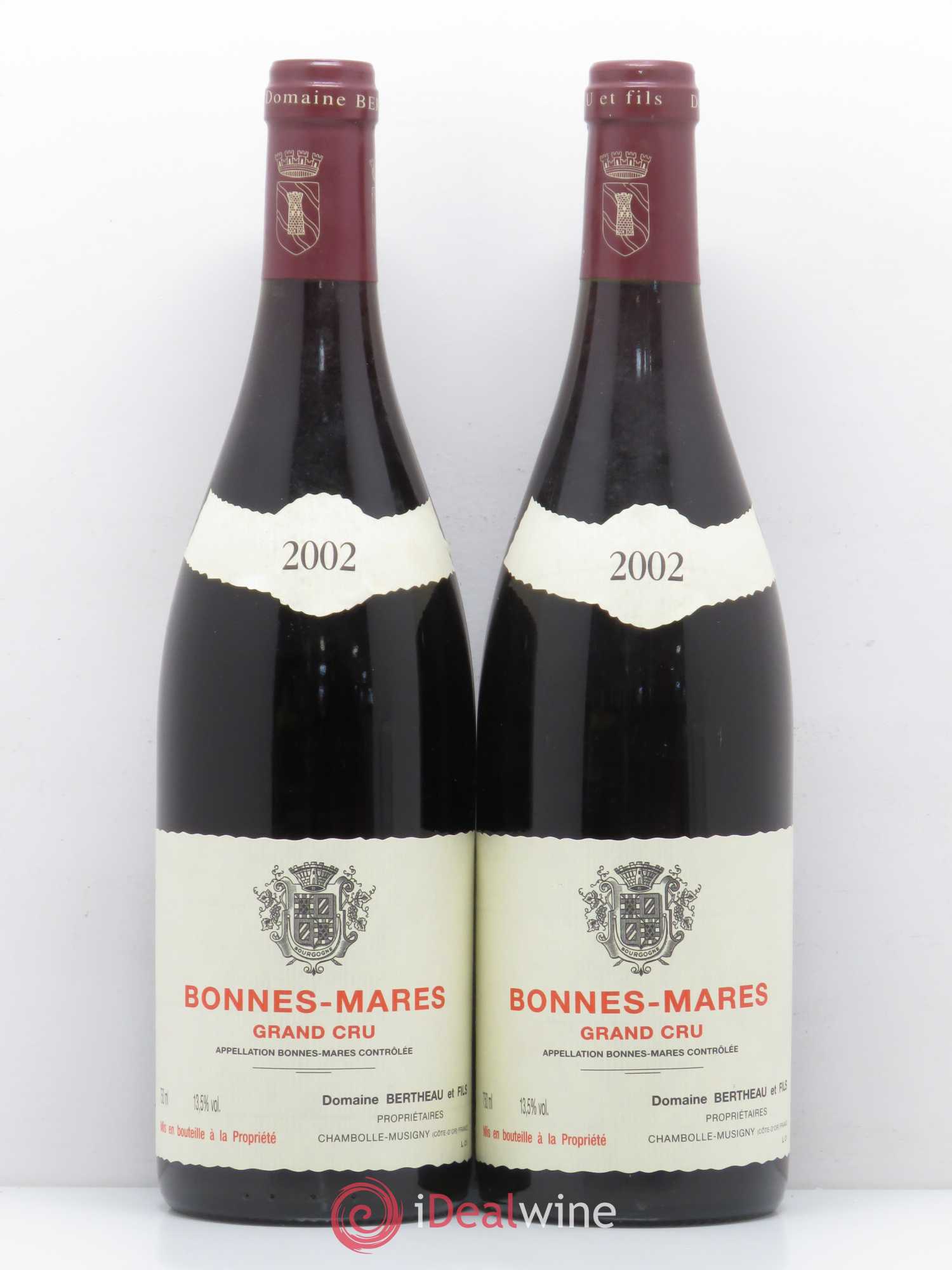 Bonnes-Mares Grand Cru Domaine Pierre Bertheau et Fils 2002 - Posten von 2 Flaschen - 0