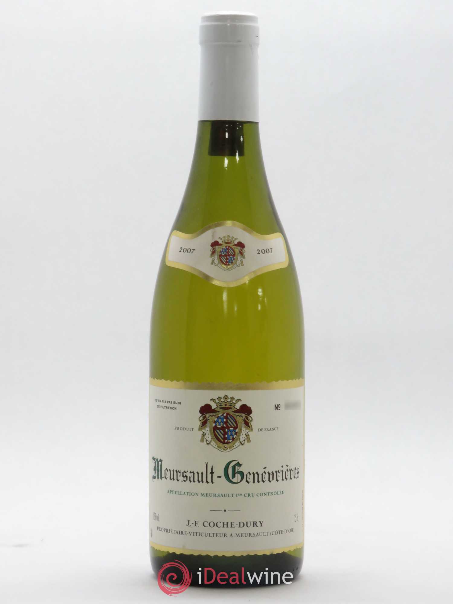 Meursault 1er Cru Genevrières Coche Dury (Domaine) 2007 - Lot de 1 bouteille - 0