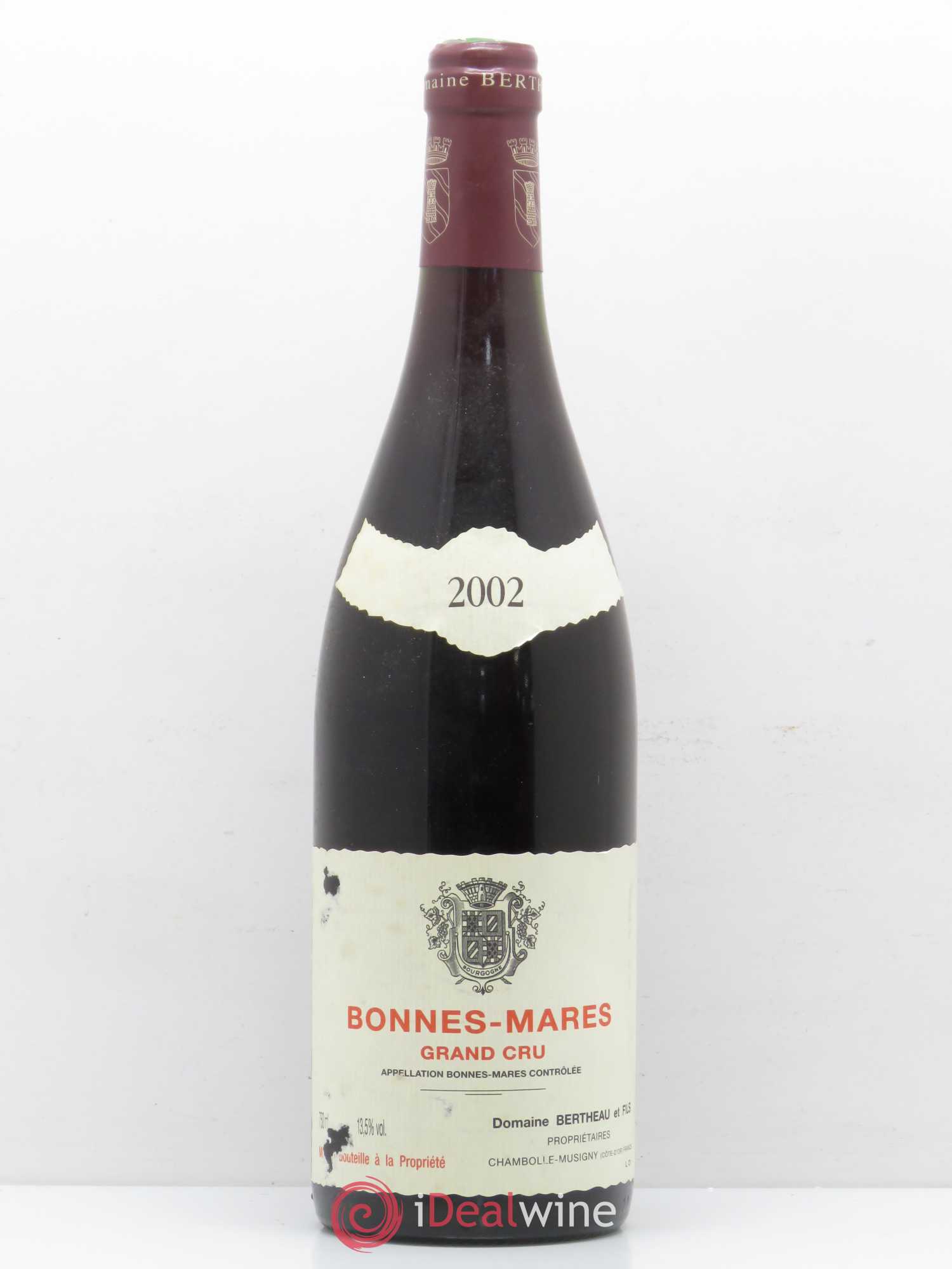 Bonnes-Mares Grand Cru Domaine Pierre Bertheau et Fils 2002 - Posten von 1 Flasche - 0