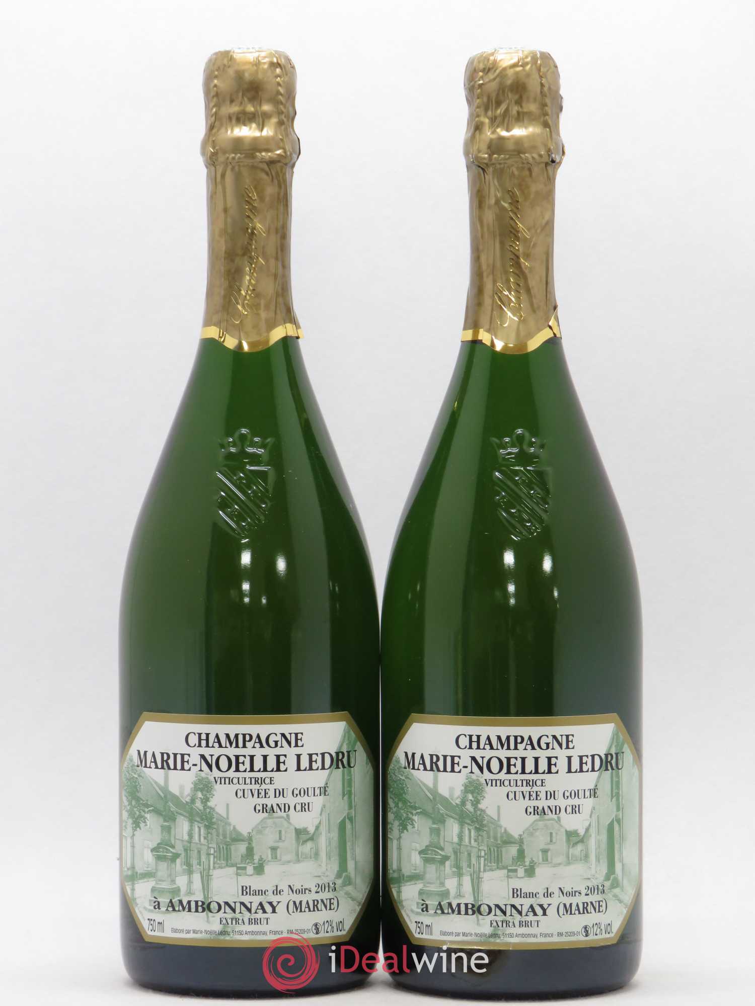 Champagne Champagne Marie-Noelle Ledru Grand Cru Blanc de Noir Cuvée du Goulté 2013 - Lot de 2 bouteilles - 0