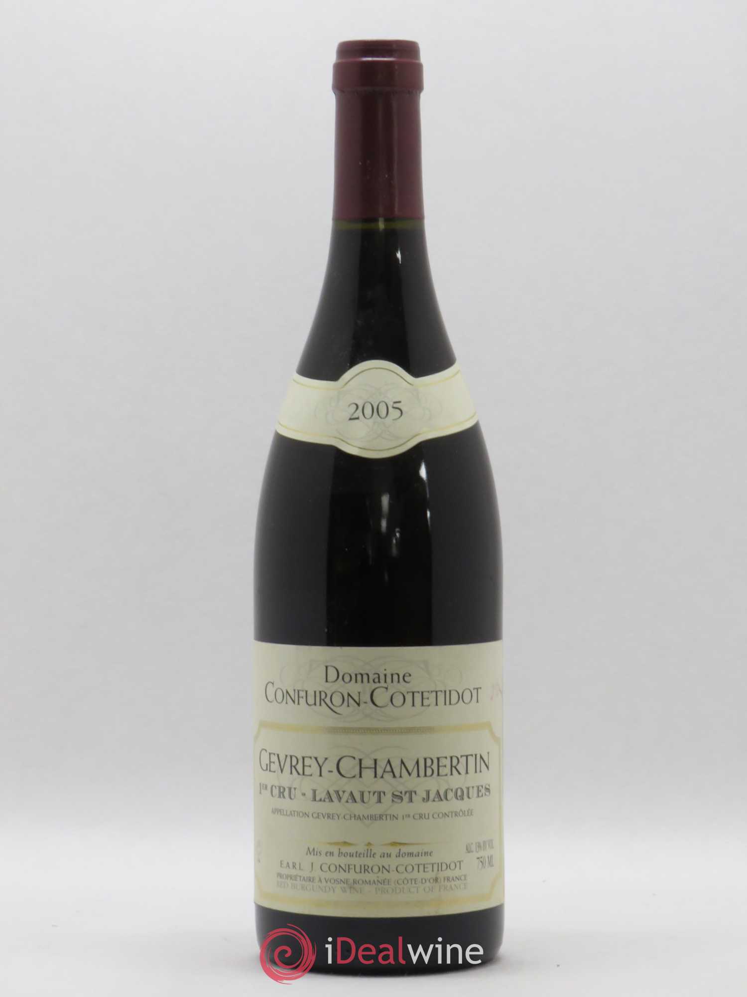 Gevrey-Chambertin 1er Cru Lavaut Saint-Jacques Confuron-Cotetidot 2005 - Posten von 1 Flasche - 0