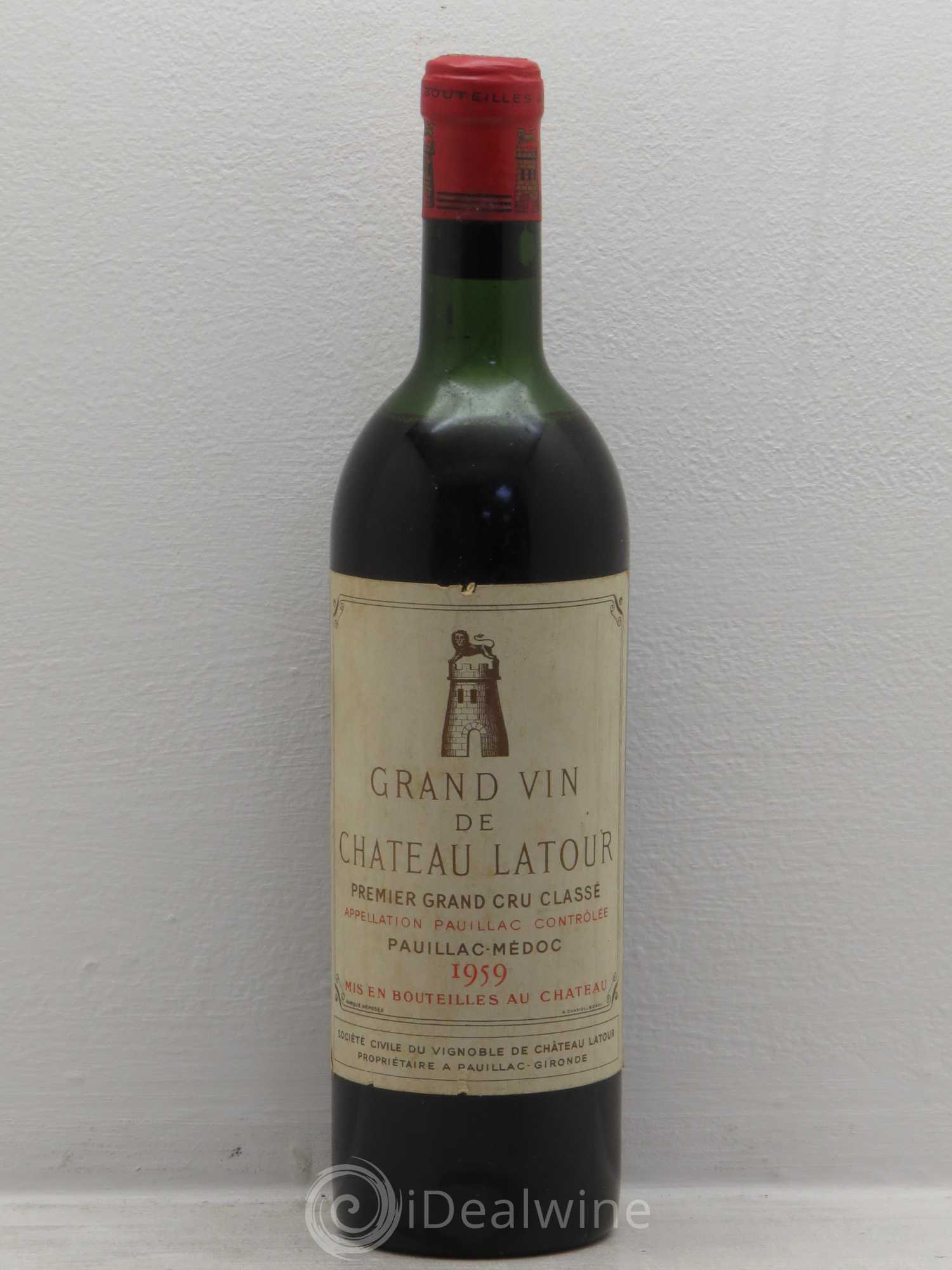 Château Latour 1er Grand Cru Classé 1959 - Lot de 1 bouteille - 0