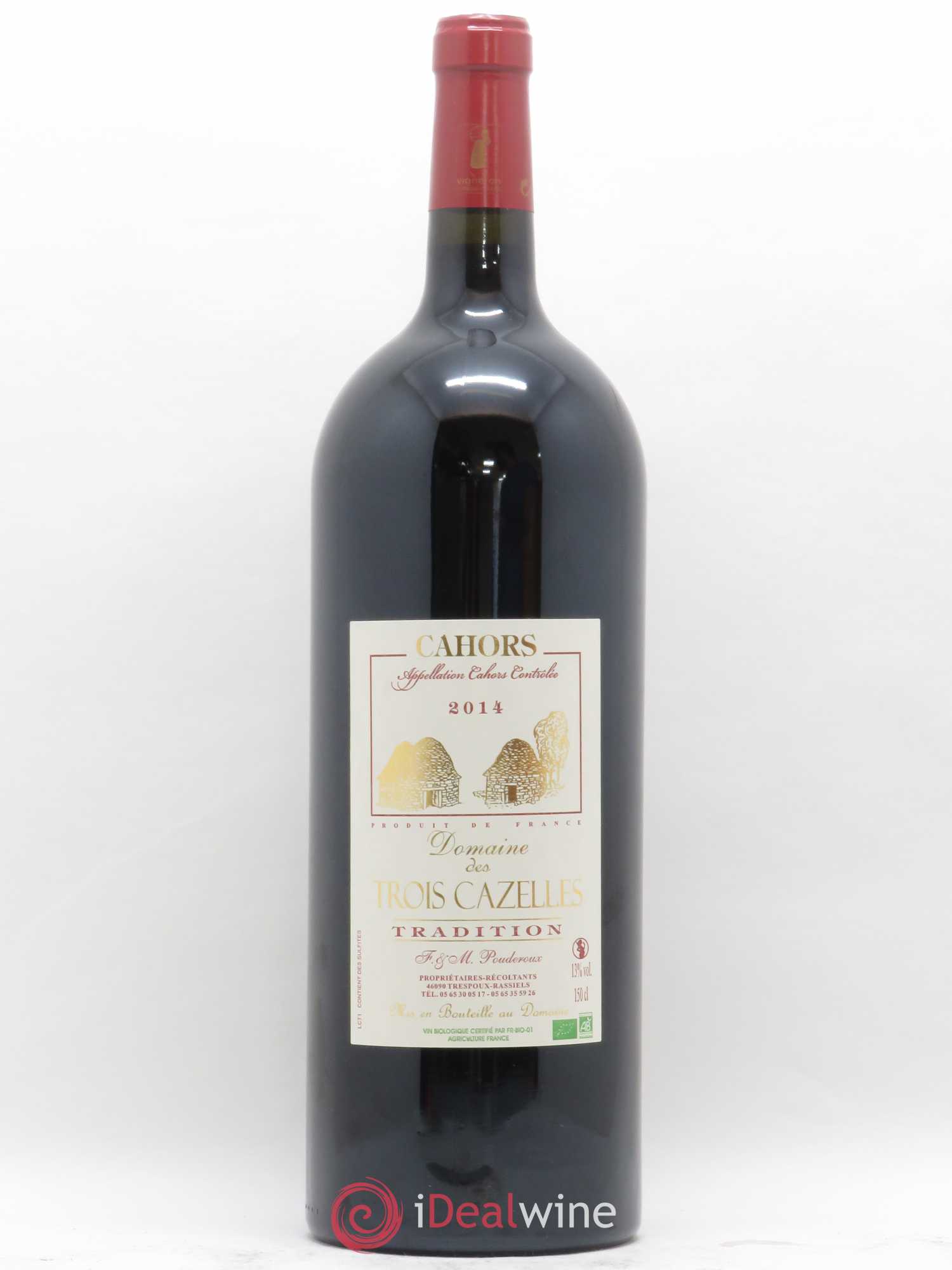 Cahors Tradition Domaine des Trois Cazelles 2014 - Posten von 1 Magnum - 0