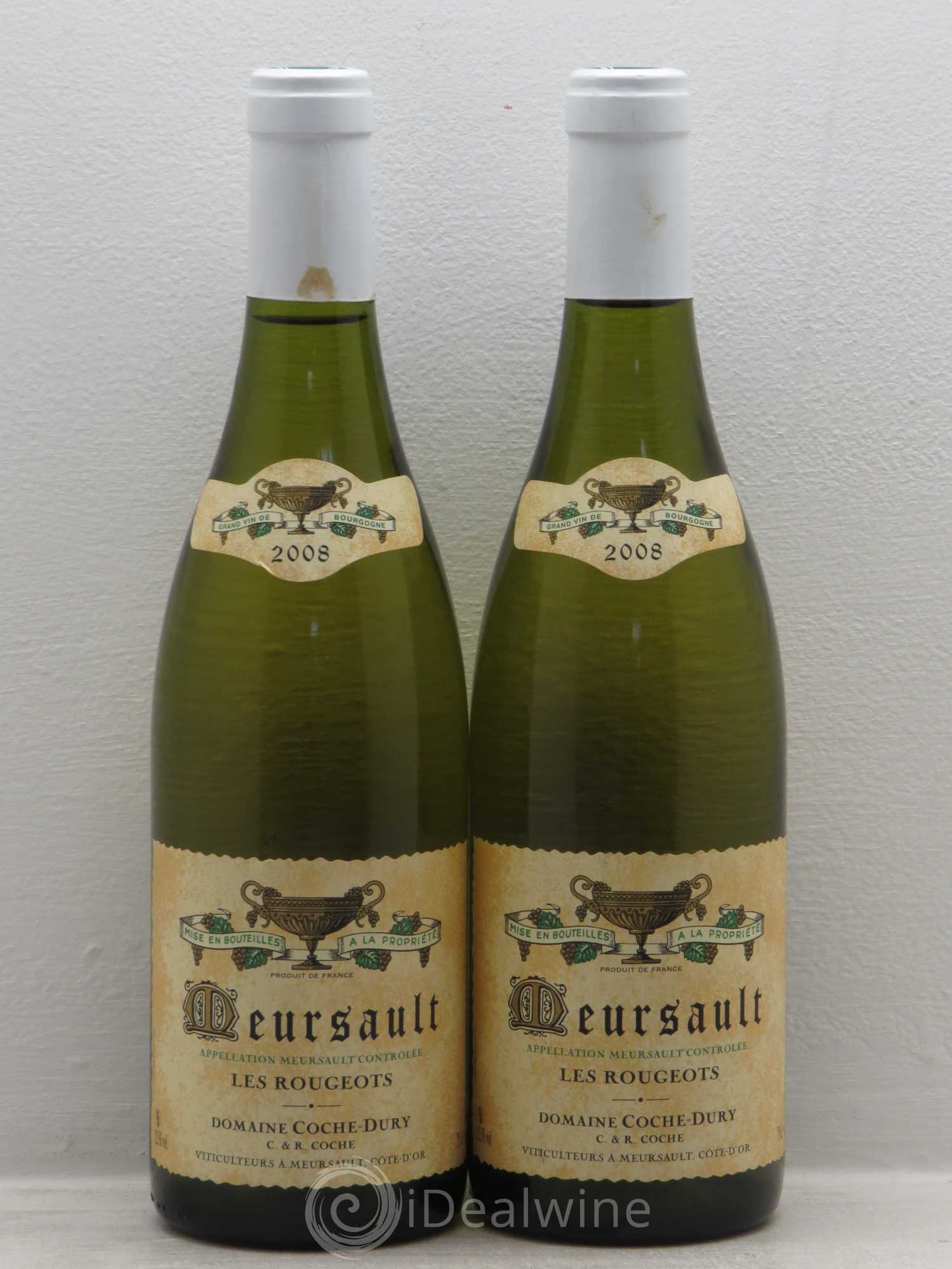Meursault Les Rougeots Coche Dury (Domaine) 2008 - Lot de 2 bouteilles - 0