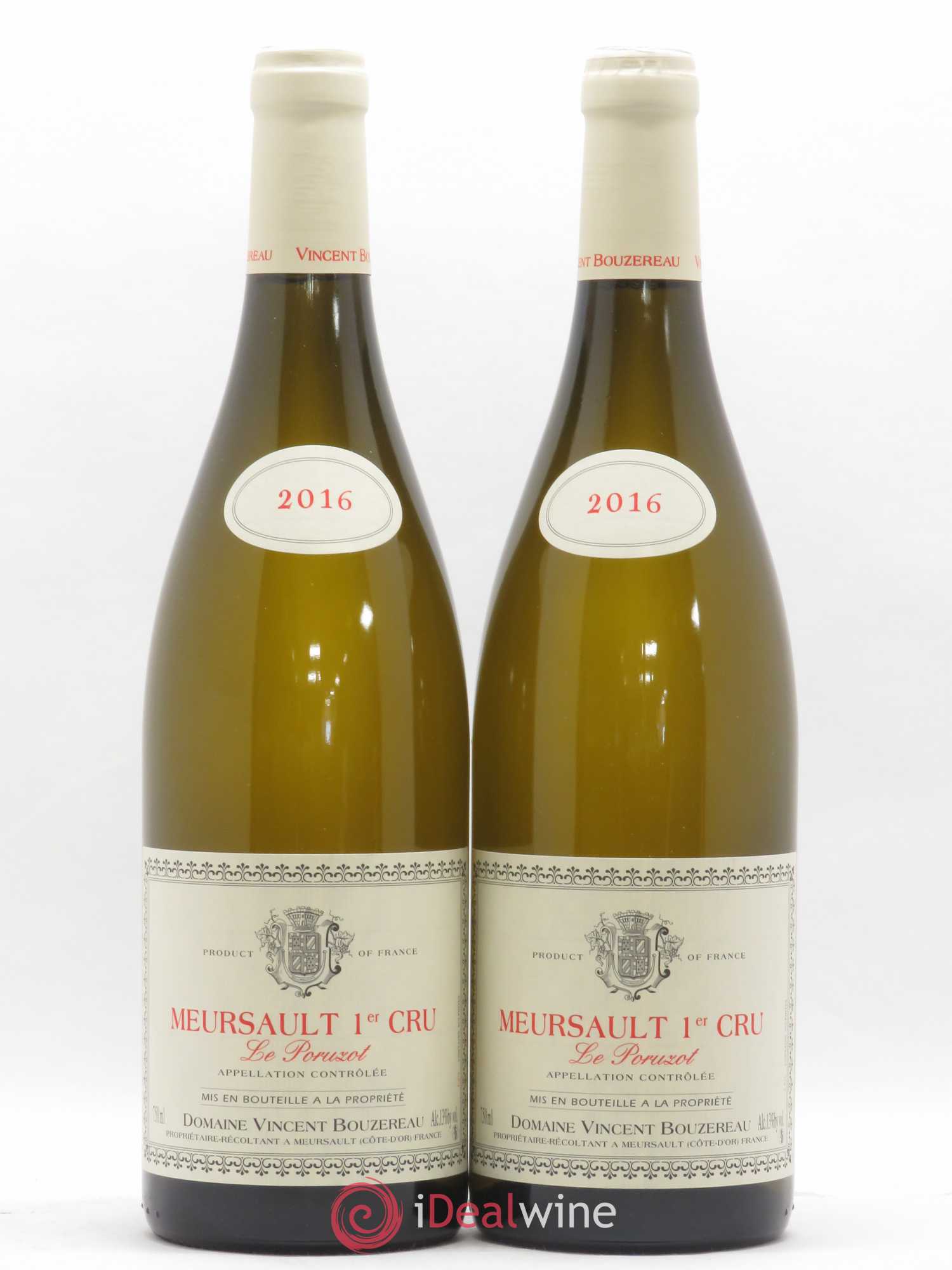 Meursault 1er Cru Le Poruzot Vincent Bouzereau 2016 - Posten von 2 Flaschen - 0