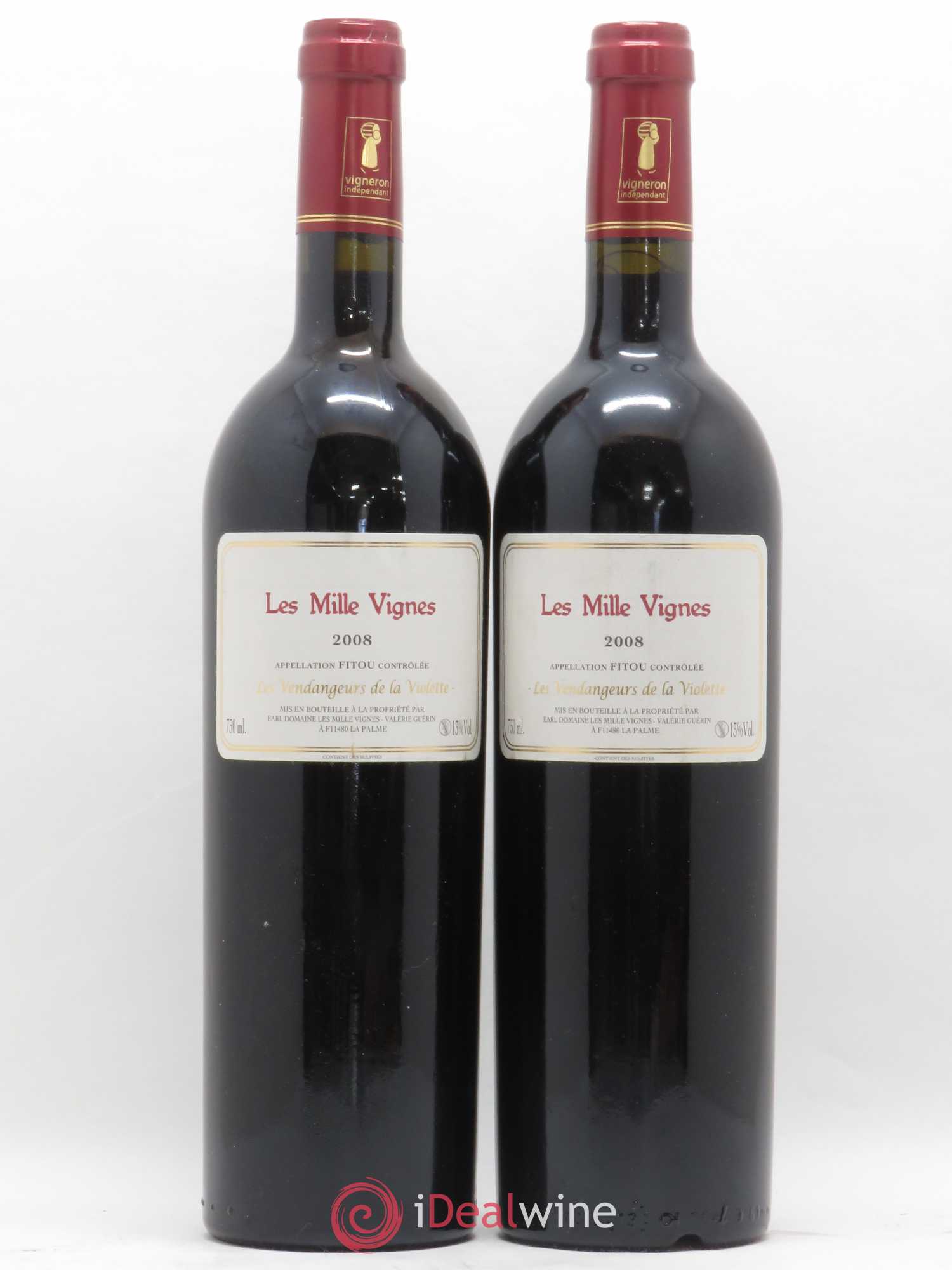 Fitou Les Milles Vignes Les Vendangeurs de la Violette 2008 - Posten von 2 Flaschen - 0