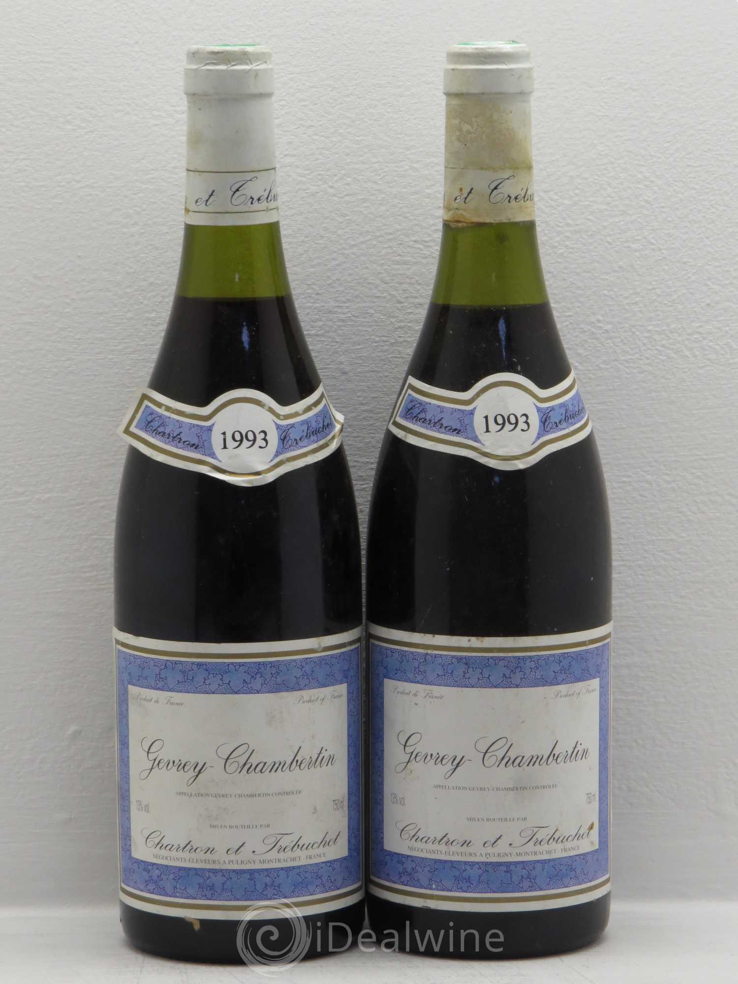 Gevrey-Chambertin Chartron et Trébuchet 1993 - Lot de 2 bouteilles - 0