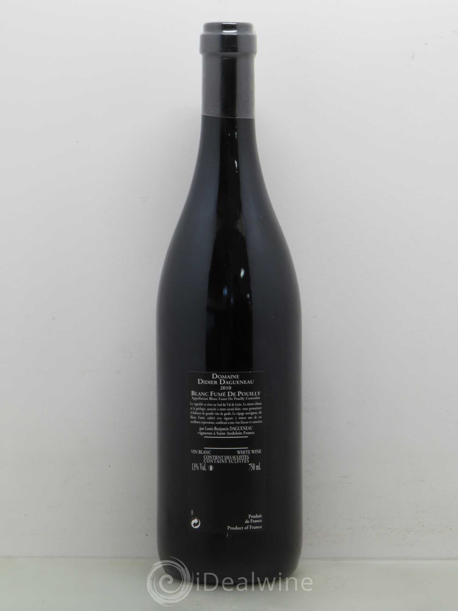 Vin de France (anciennement Pouilly-Fumé) Silex Dagueneau (Domaine Didier - Louis-Benjamin) 2010 - Lot de 1 bouteille - 1