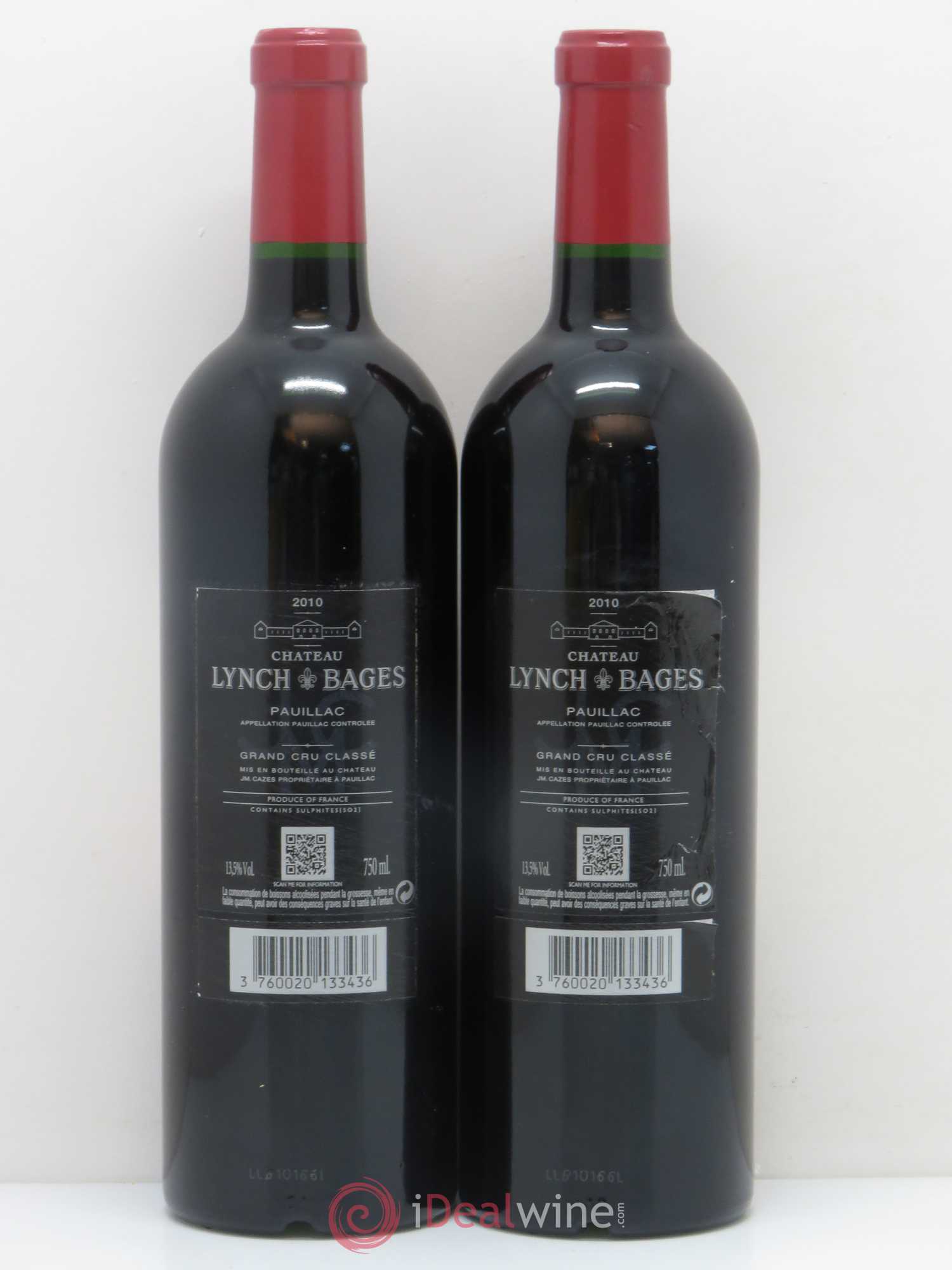 Château Lynch Bages 5ème Grand Cru Classé 2010 - Lot de 2 bouteilles - 1