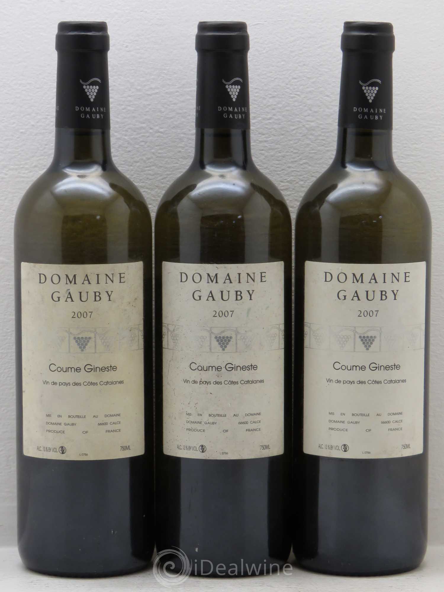 Côtes Catalanes Coume Gineste Gauby (Domaine) 2007 - Lot de 3 bouteilles - 0