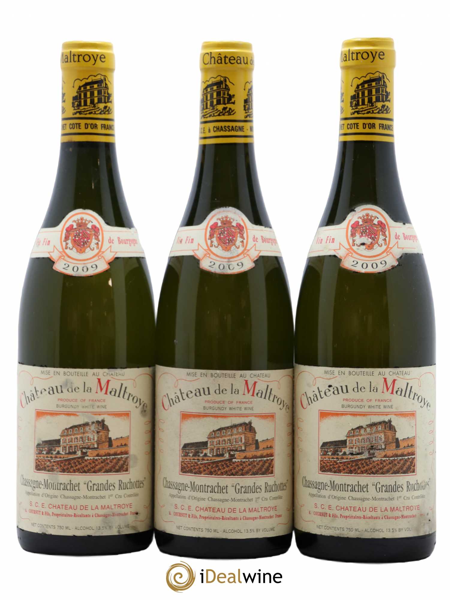 Chassagne-Montrachet 1er Cru Grandes Ruchottes Château de la Maltroye 2009 - Lot de 3 bouteilles - 0