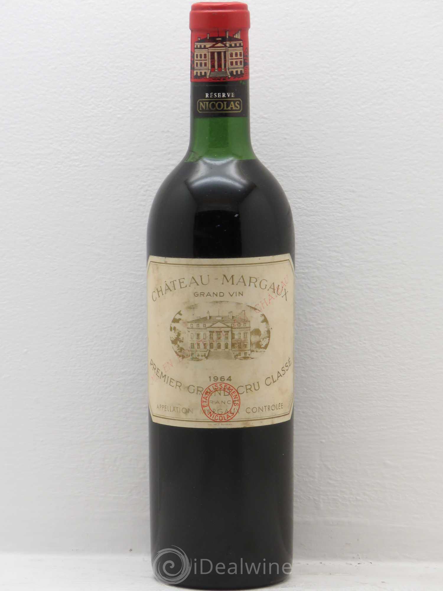 Château Margaux 1er Grand Cru Classé 1964 - Lot de 1 bouteille - 0