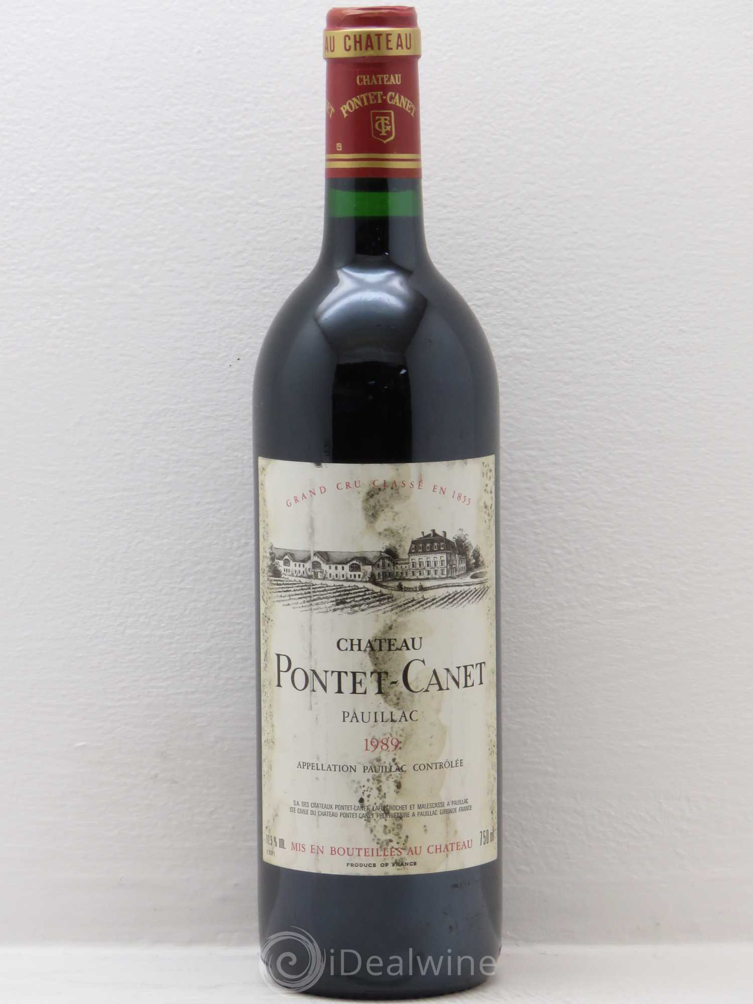 Château Pontet Canet 5ème Grand Cru Classé 1989 - Lot de 1 bouteille - 0