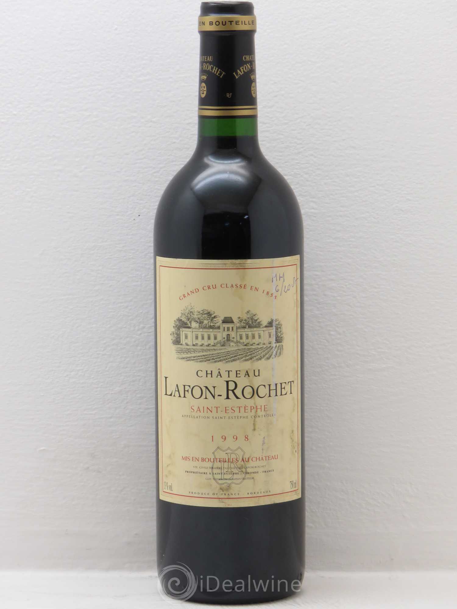 Château Lafon Rochet 4ème Grand Cru Classé 1998 - Lot de 1 bouteille - 0