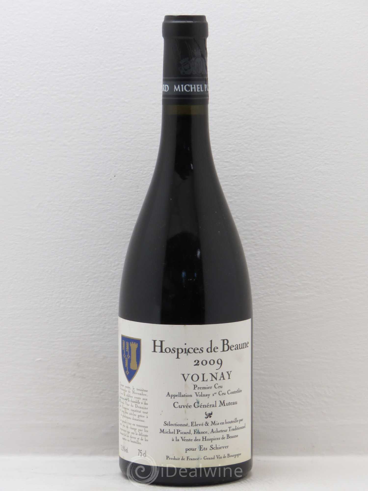 Volnay 1er Cru Cuvée Général Muteau Hospices de Beaune 2009 - Lot de 1 bouteille - 0
